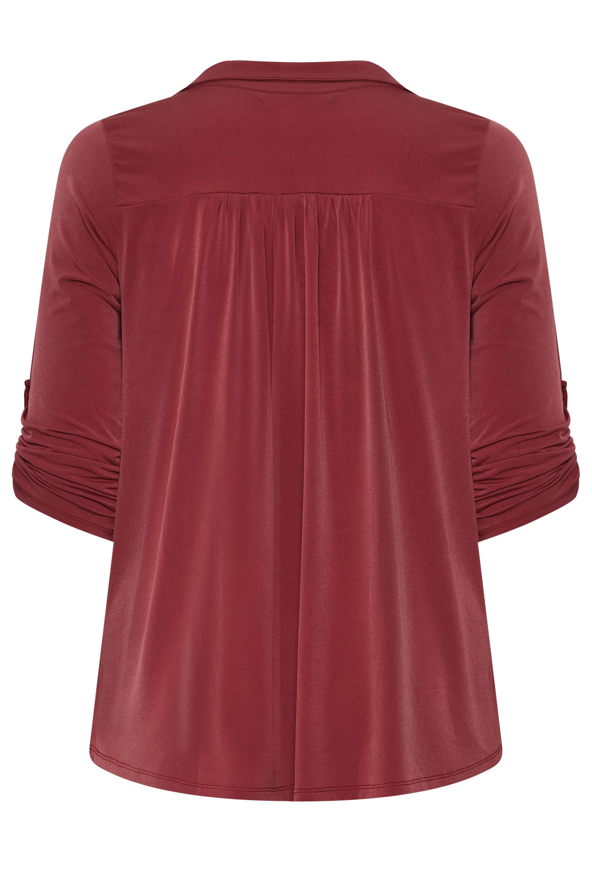 EVANS Plus Size Wine Red Long Sleeve Blouse | Evans  2