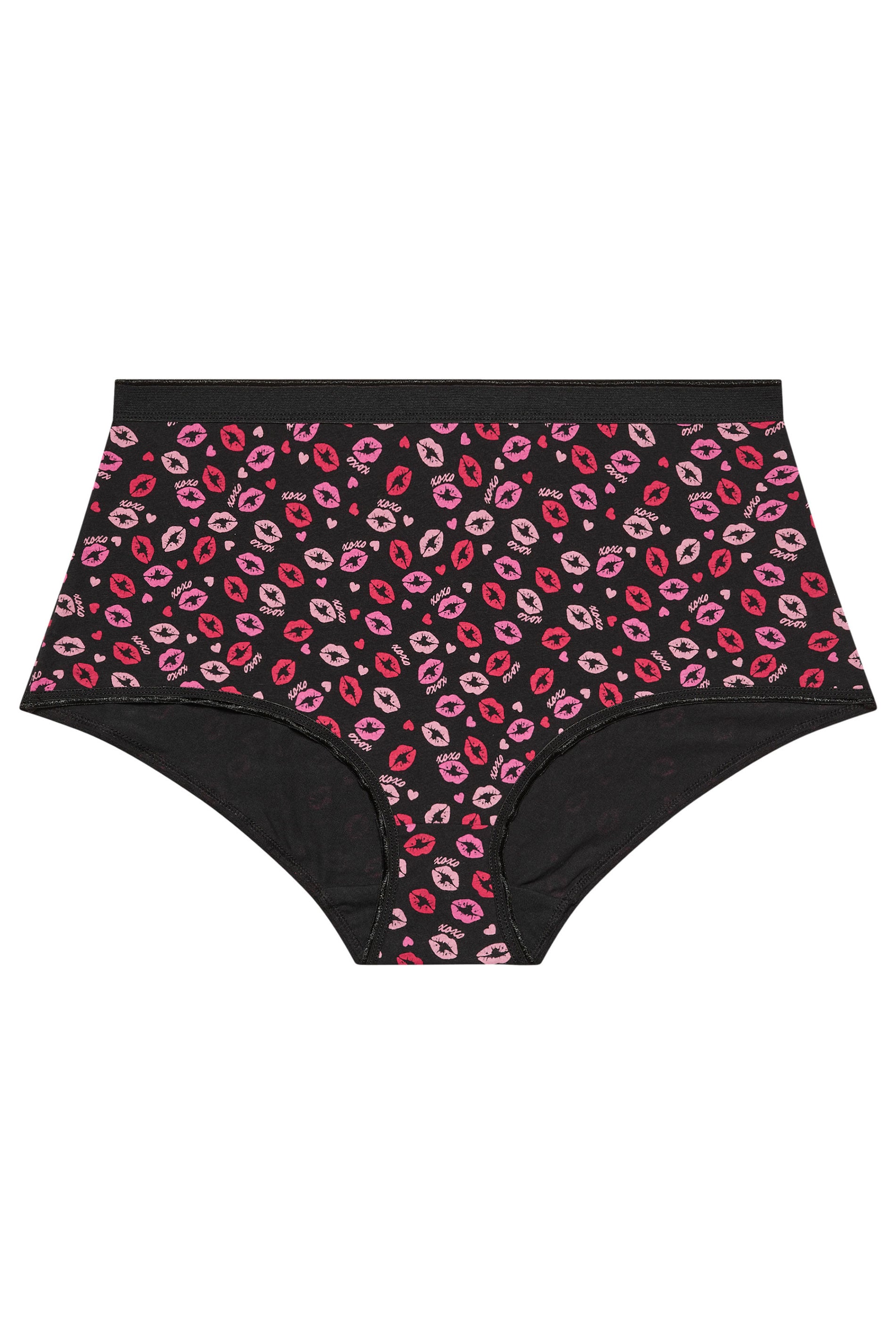 YOURSET 5 PACK Plus Size Red Kiss Print Full Briefs | Yours Clothing 6