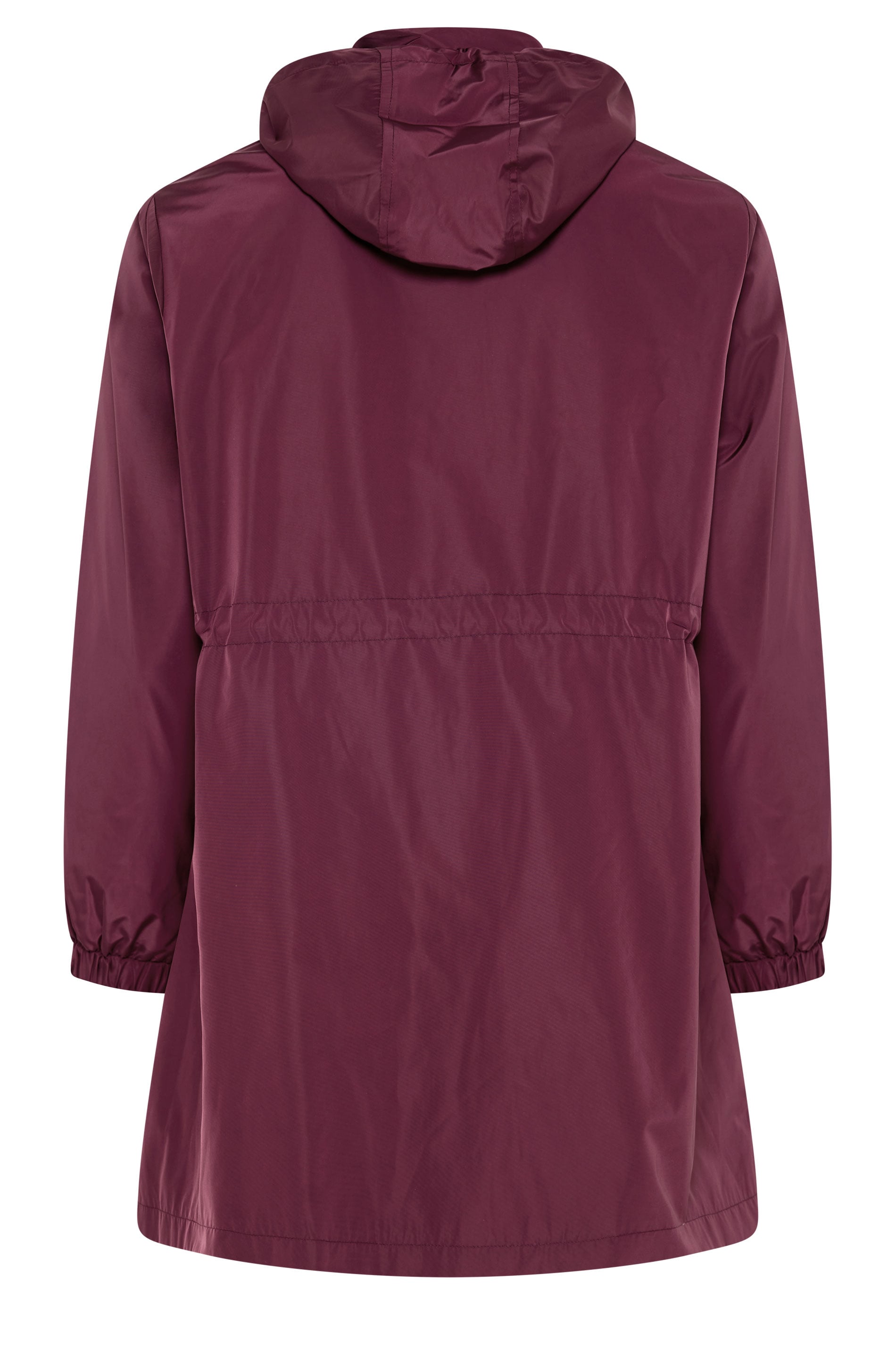 EVANS Plus Size Berry Red Lightweight Rain Jacket | Evans 2