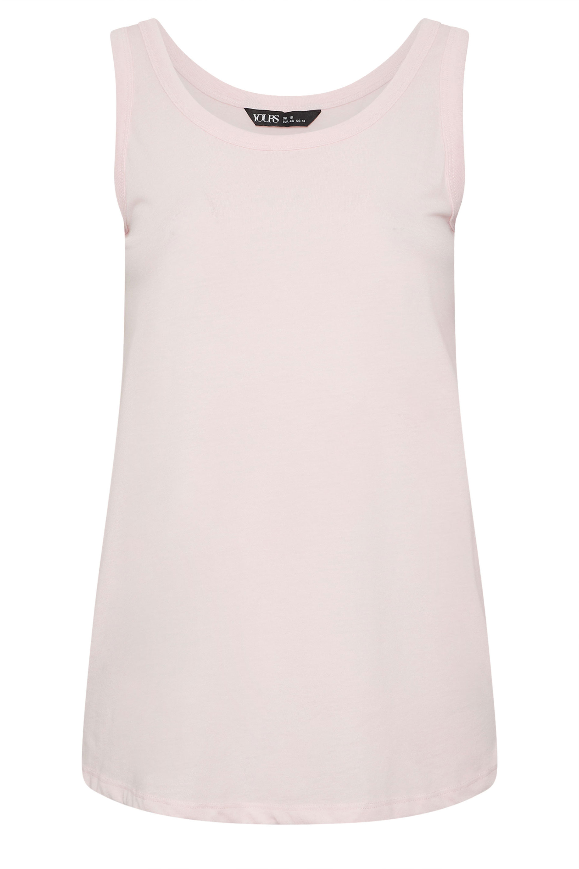 YOURS 2 PACK Plus Size Teal Blue & Pink Core Vest Tops | Yours Clothing 8