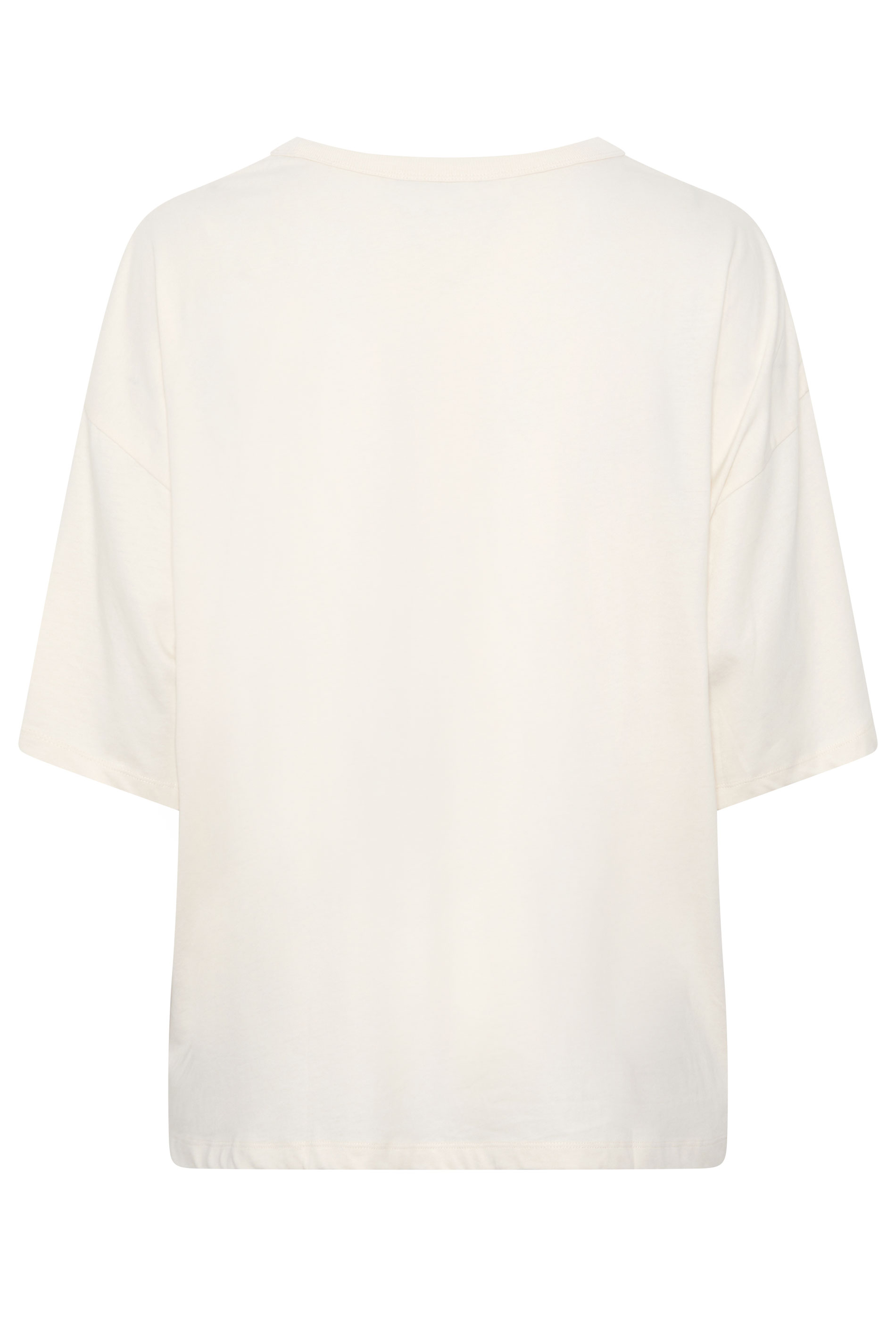 YOURS Plus Size Ivory White Boxy T-Shirt | Yours Clothing 2