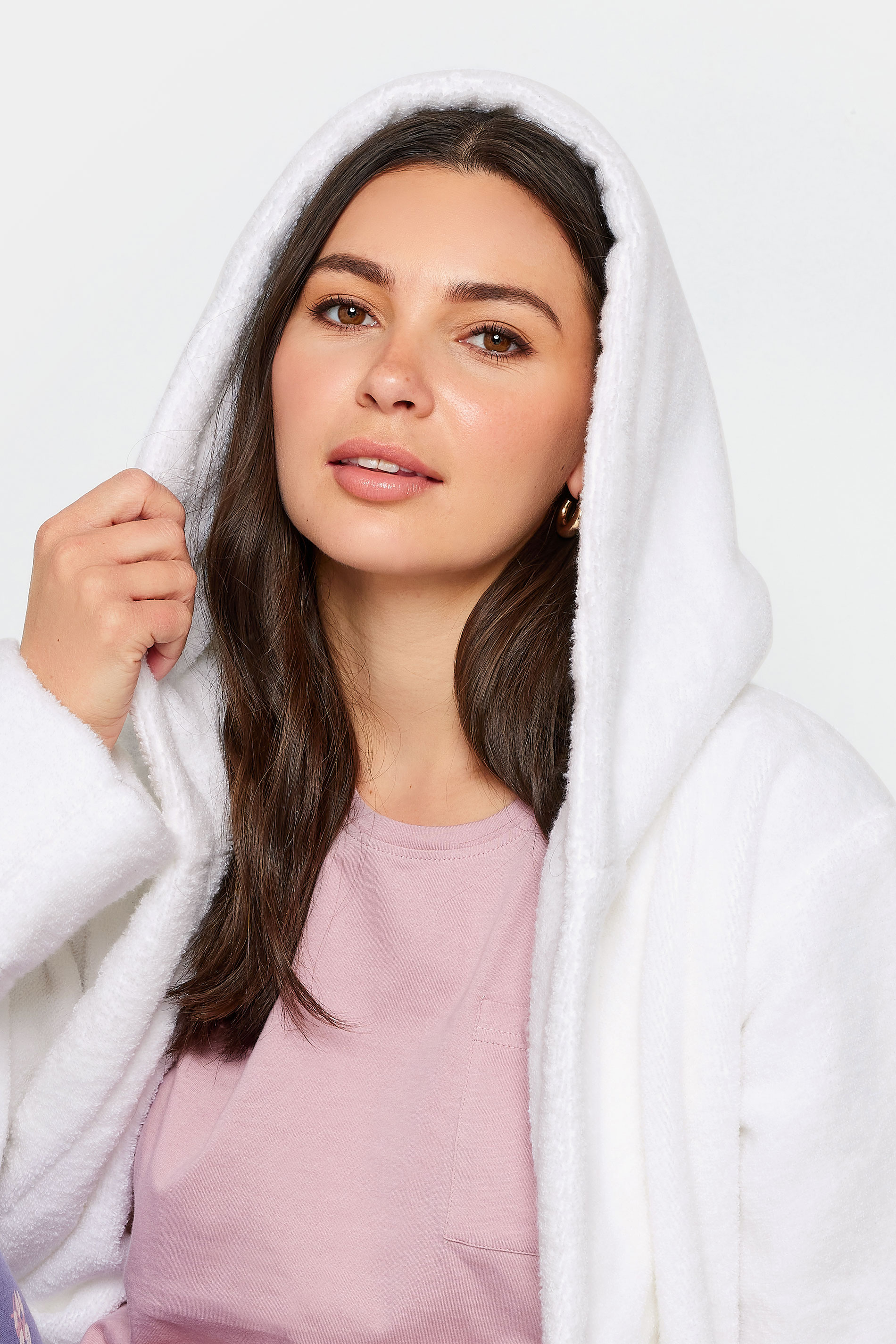 LTS PREMIUM Tall Womens White Cotton Towelling Maxi Robe | Long Tall Sally 6