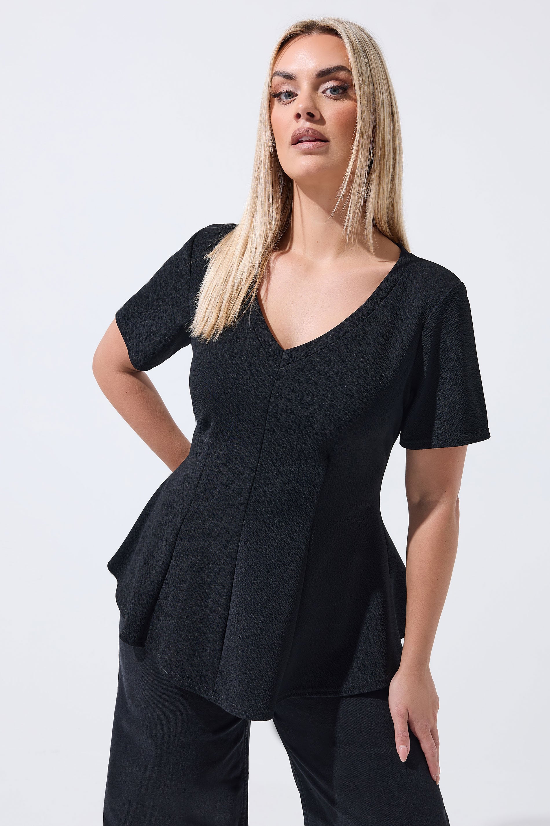 LIMITED COLLECTION Plus Size Black Corset Top | Yours Clothing 3