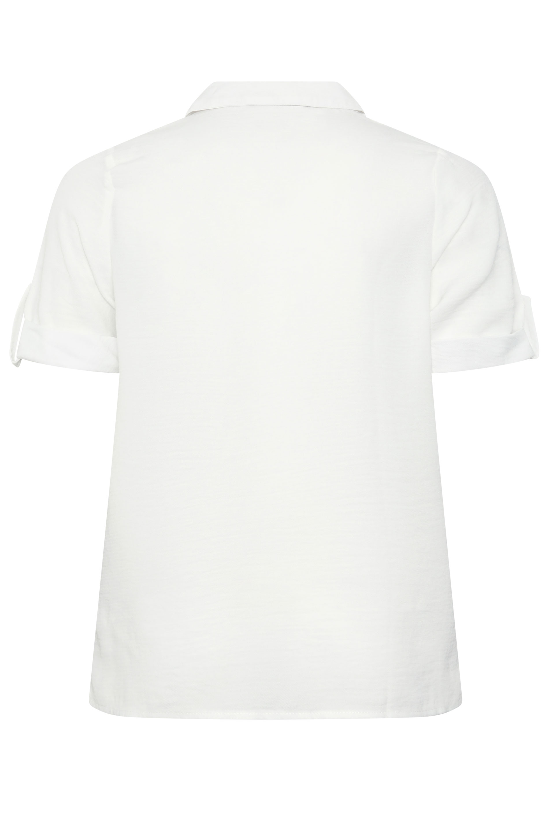 YOURS Plus Size White Relaxed Short Sleeve Shirt | Yours Clothing 6