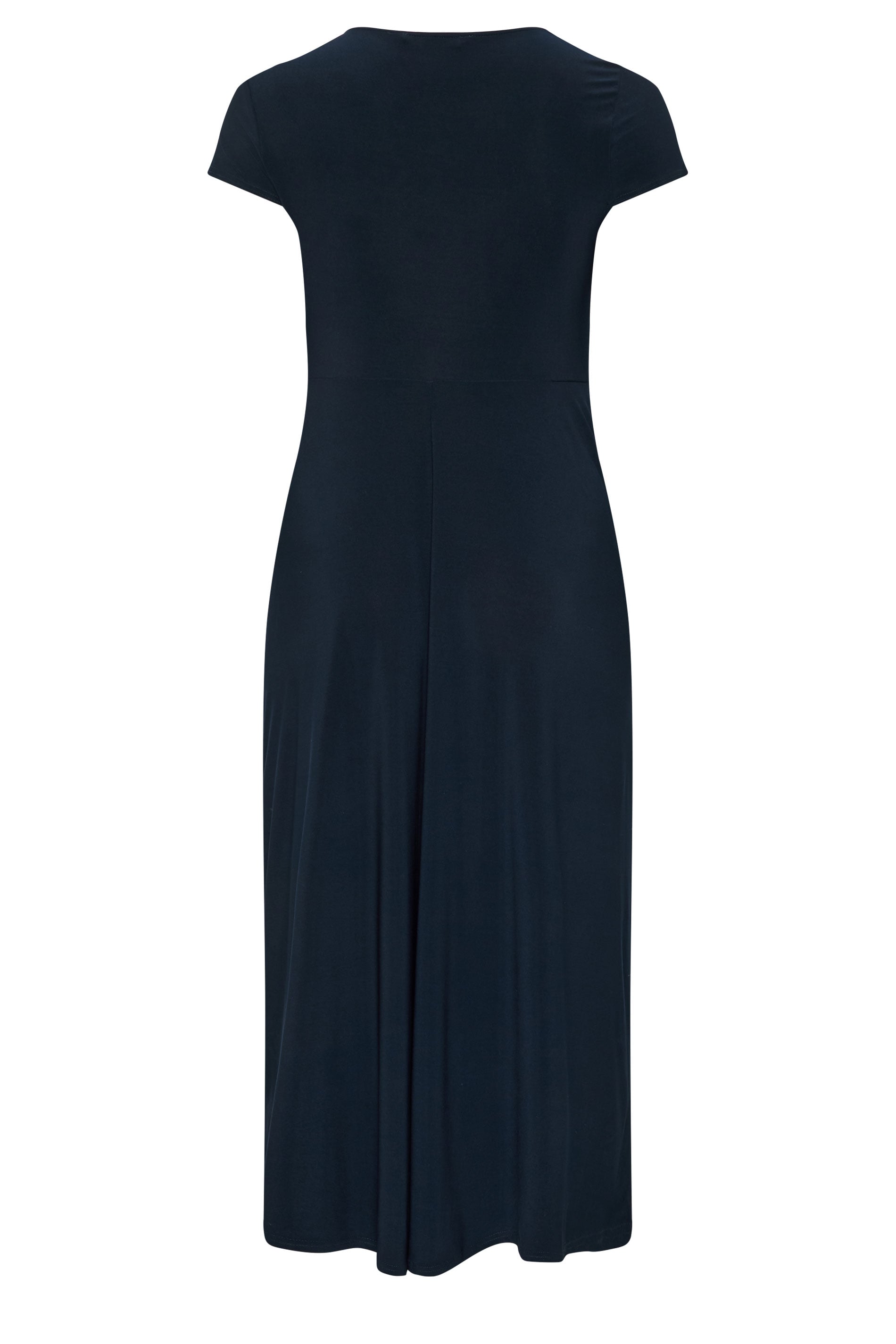 YOURS LONDON Plus Size Navy Blue Twist Front Dress | Yours Clothing 2