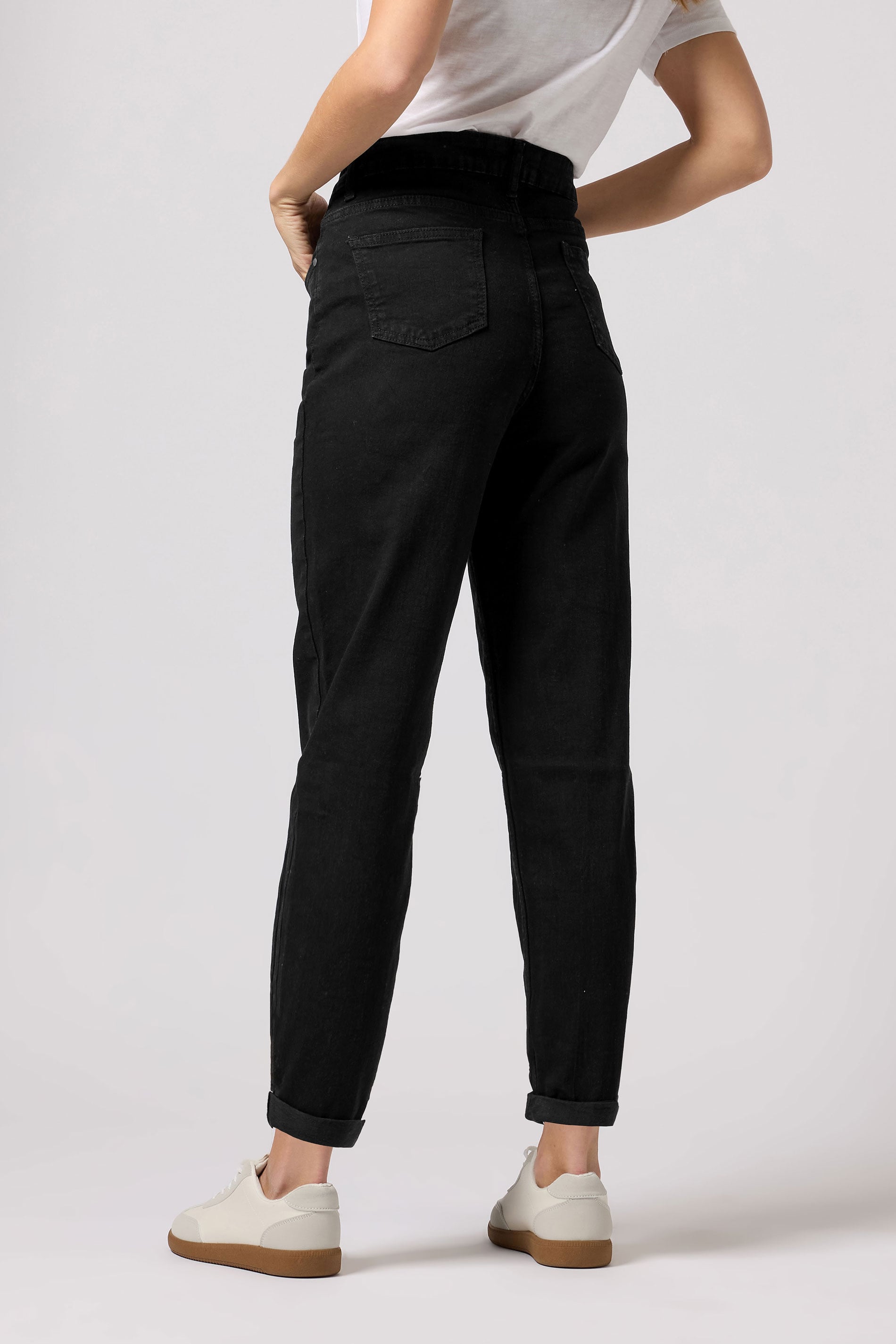 M&Co Black Denim Mom Jeans | M&Co 4