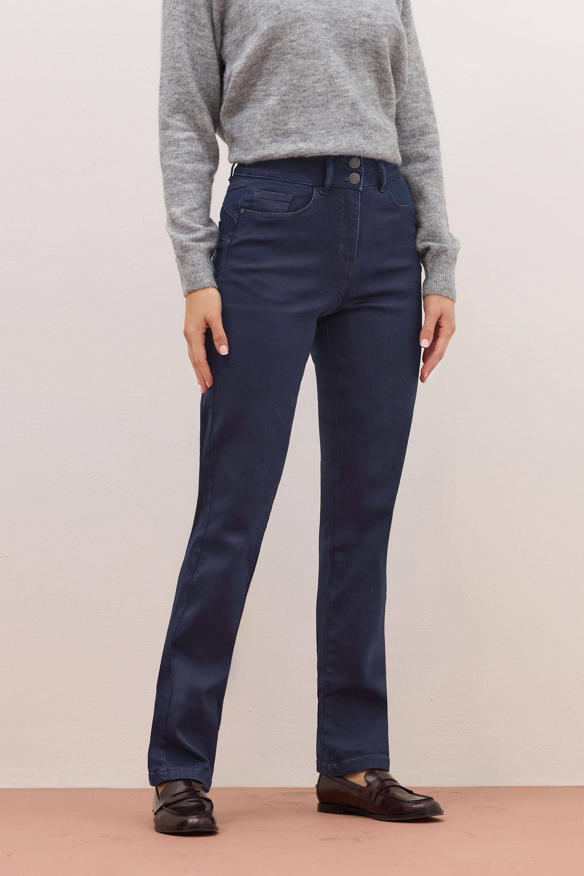 LTS PREMIUM Tall Women's Indigo Blue Lift & Shape Slim Leg Jeans | Long Tall Sally 1