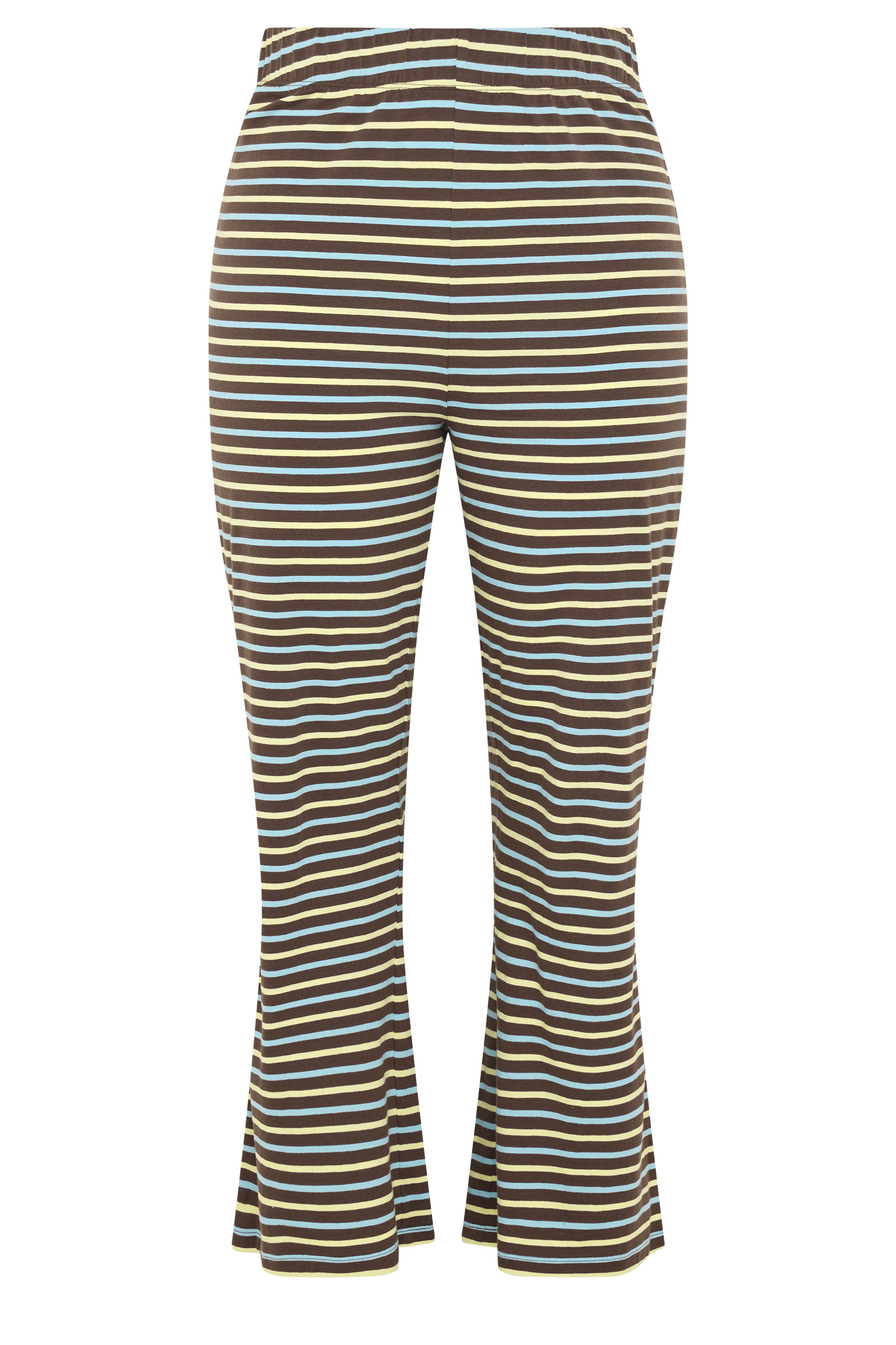 LIMITED COLLECITON Plus Size Brown Striped Wide Leg Trousers | Yours Clothing 5