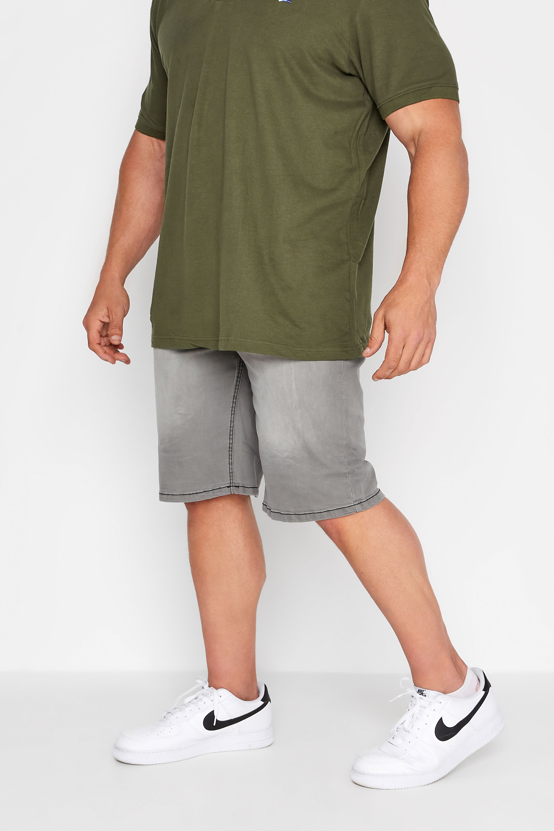 BadRhino Big & Tall Grey Denim Shorts | BadRhino 3