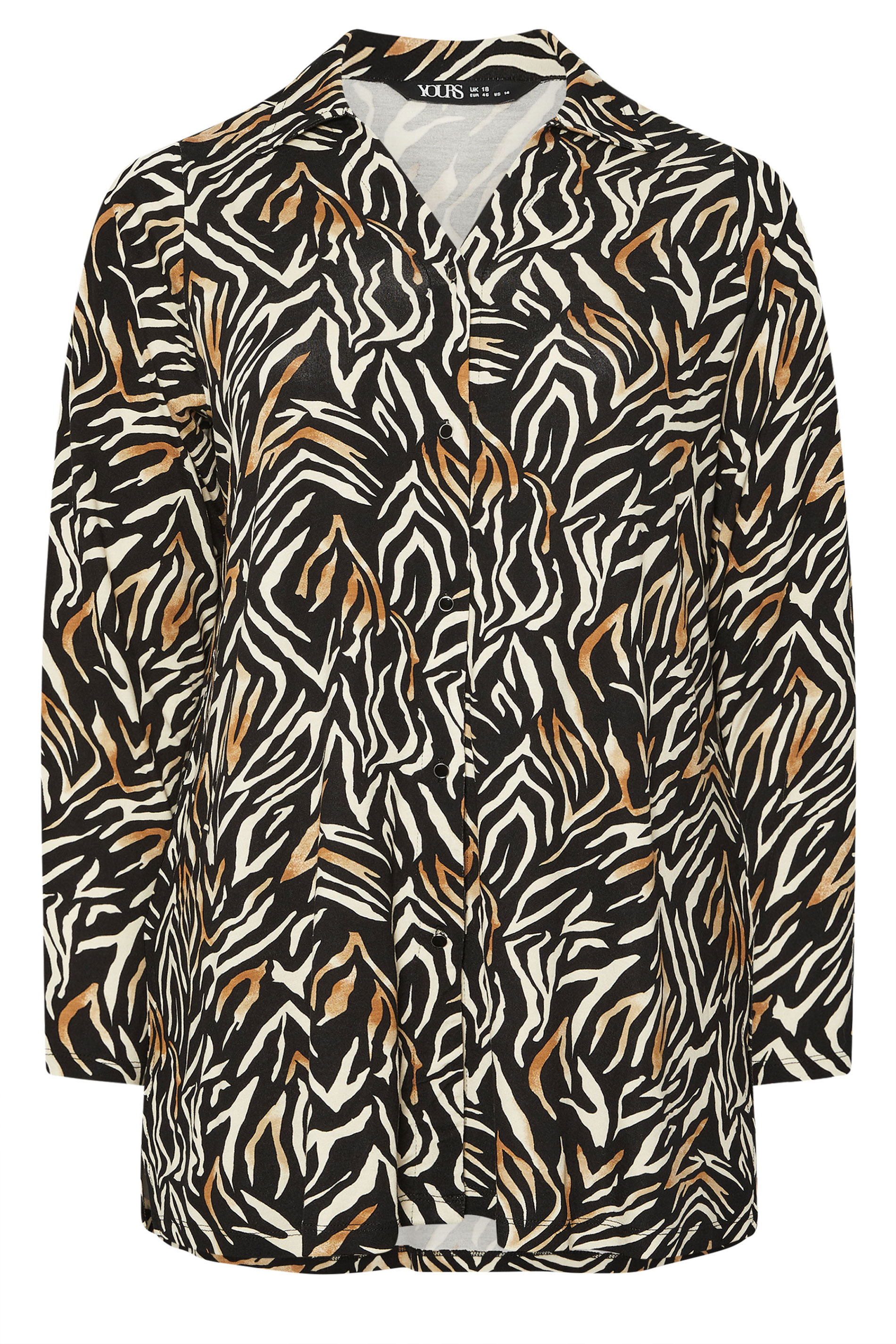 YOURS Plus Size Black Zebra Print Shirt | Yours Clothing 5
