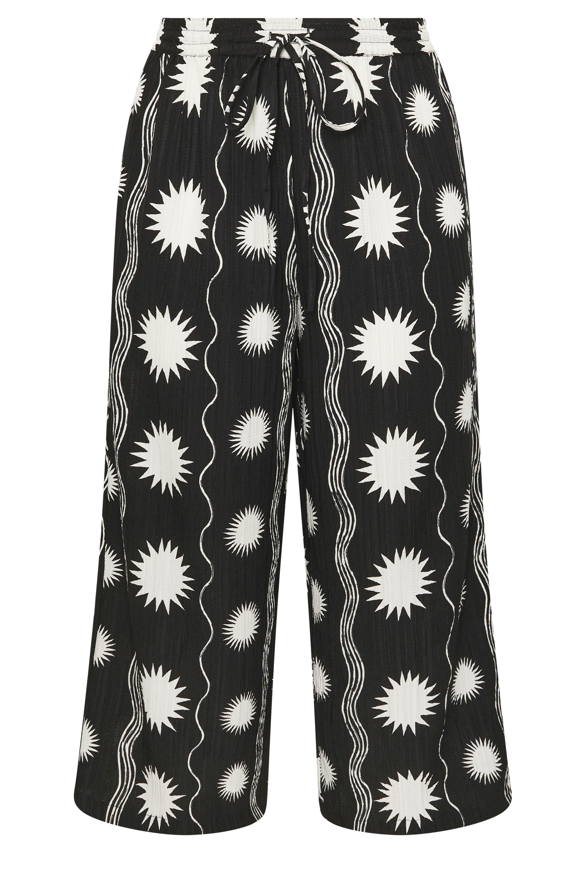 LIMITED COLLECTION Plus Size Black Sun Crinkle Trousers | Yours Clothing 5