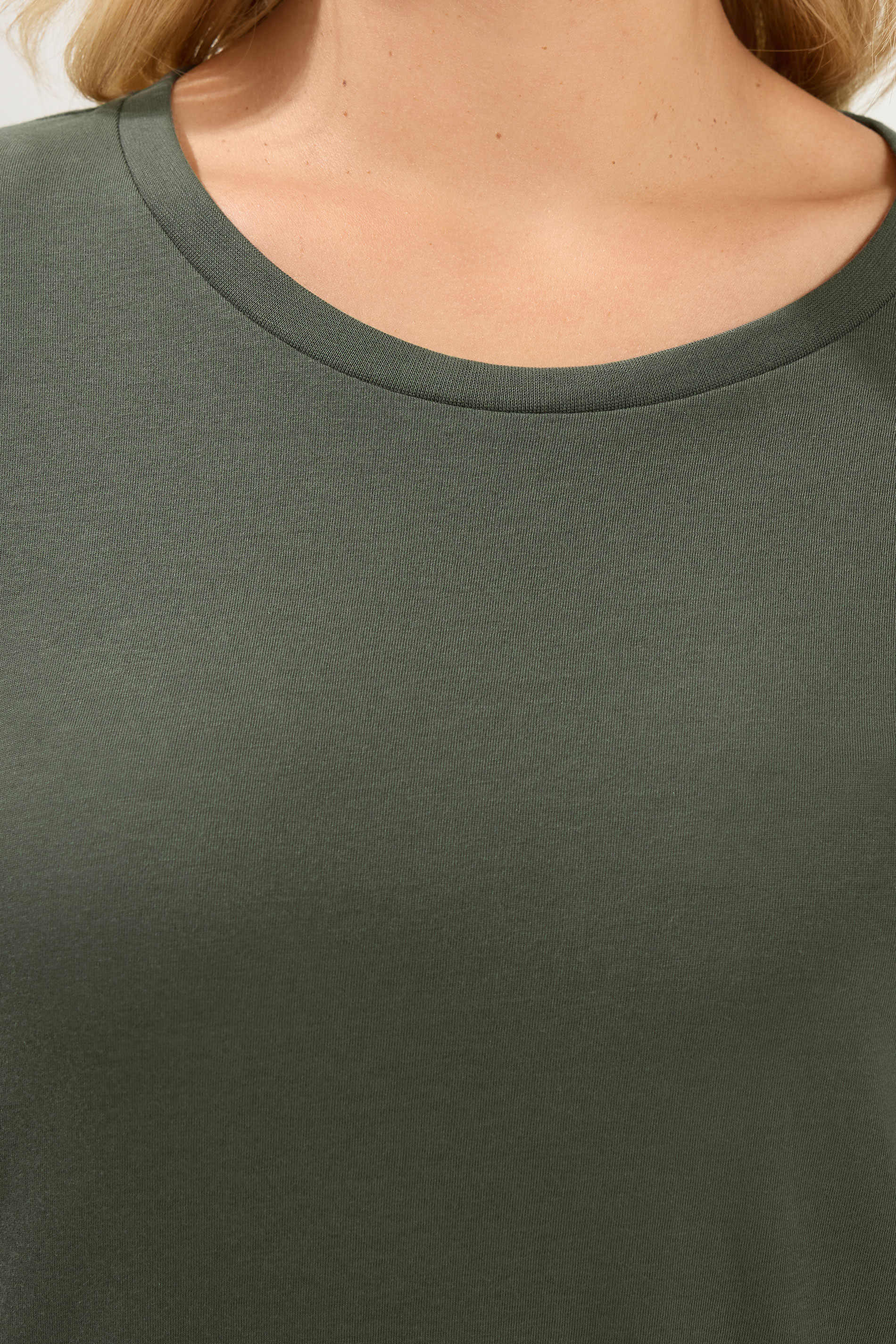 YOURS Plus Size Khaki Green T-Shirt | Yours Clothing 4