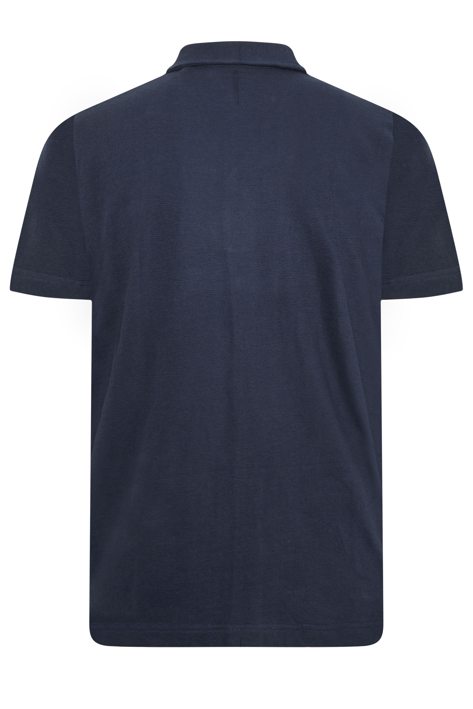 BadRhino Big & Tall Navy Blue Revere Slub Shirt | BadRhino 6