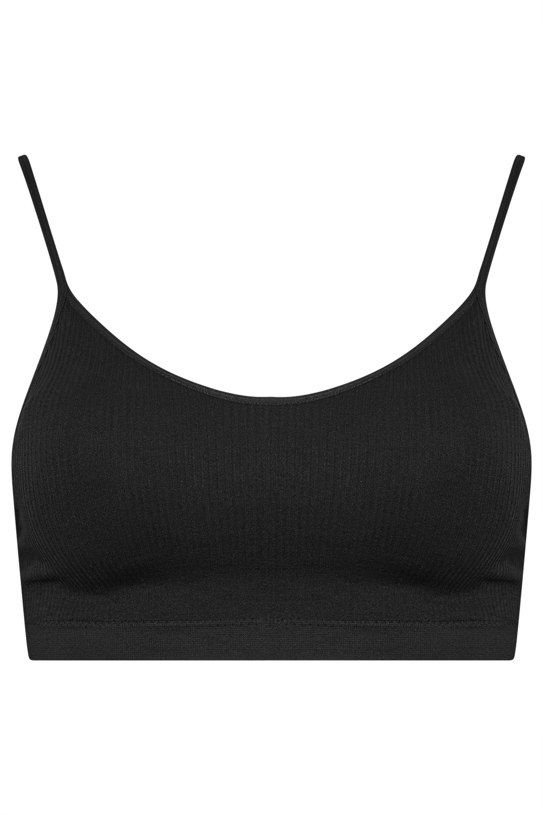 YOURSET 2 PACK Plus Size Black & White Seamless Padded Bralettes | Yours Clothing 9