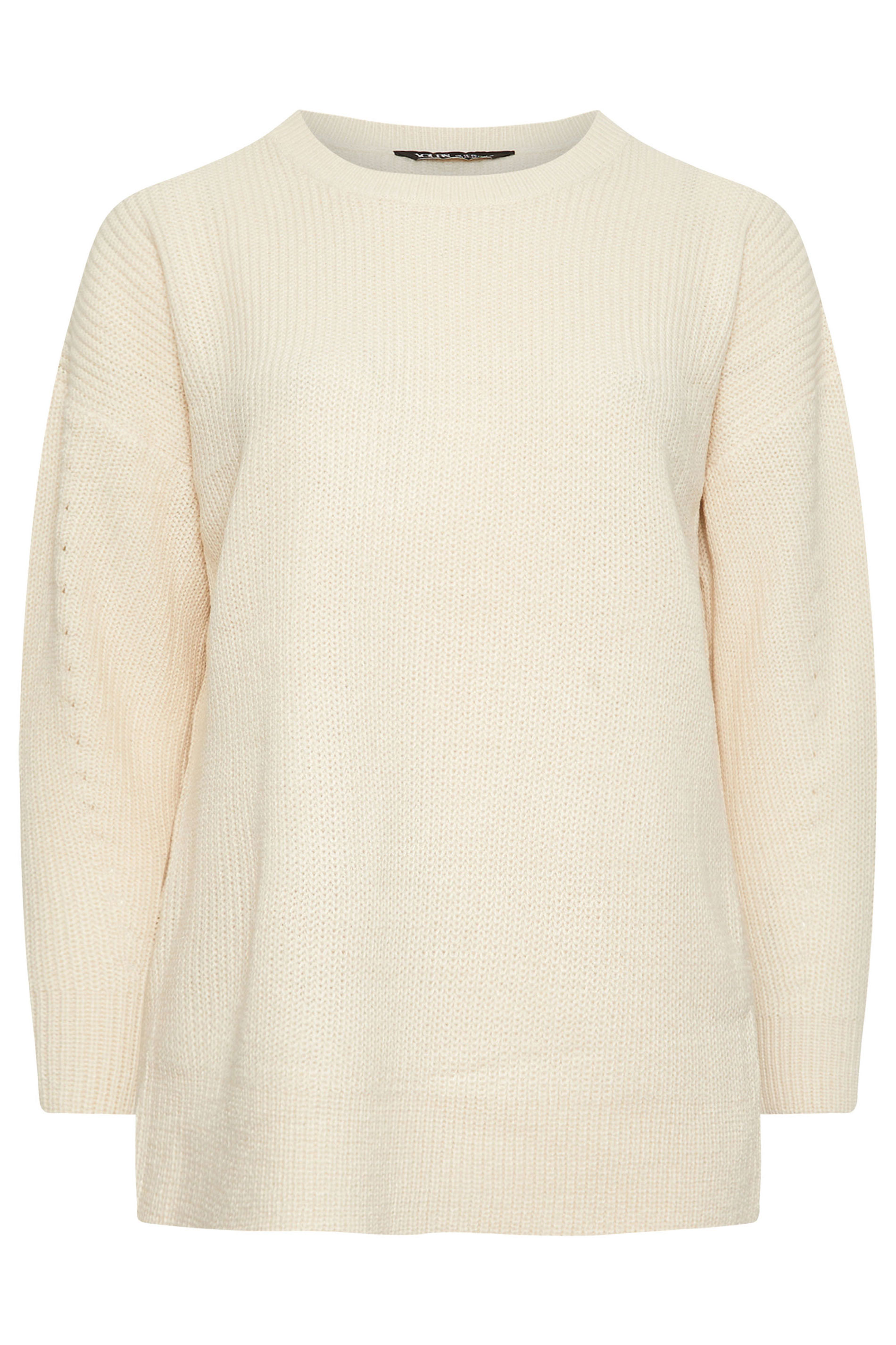 YOURS Plus Size Stone Brown Knitted Jumper | Yours Clothing 5