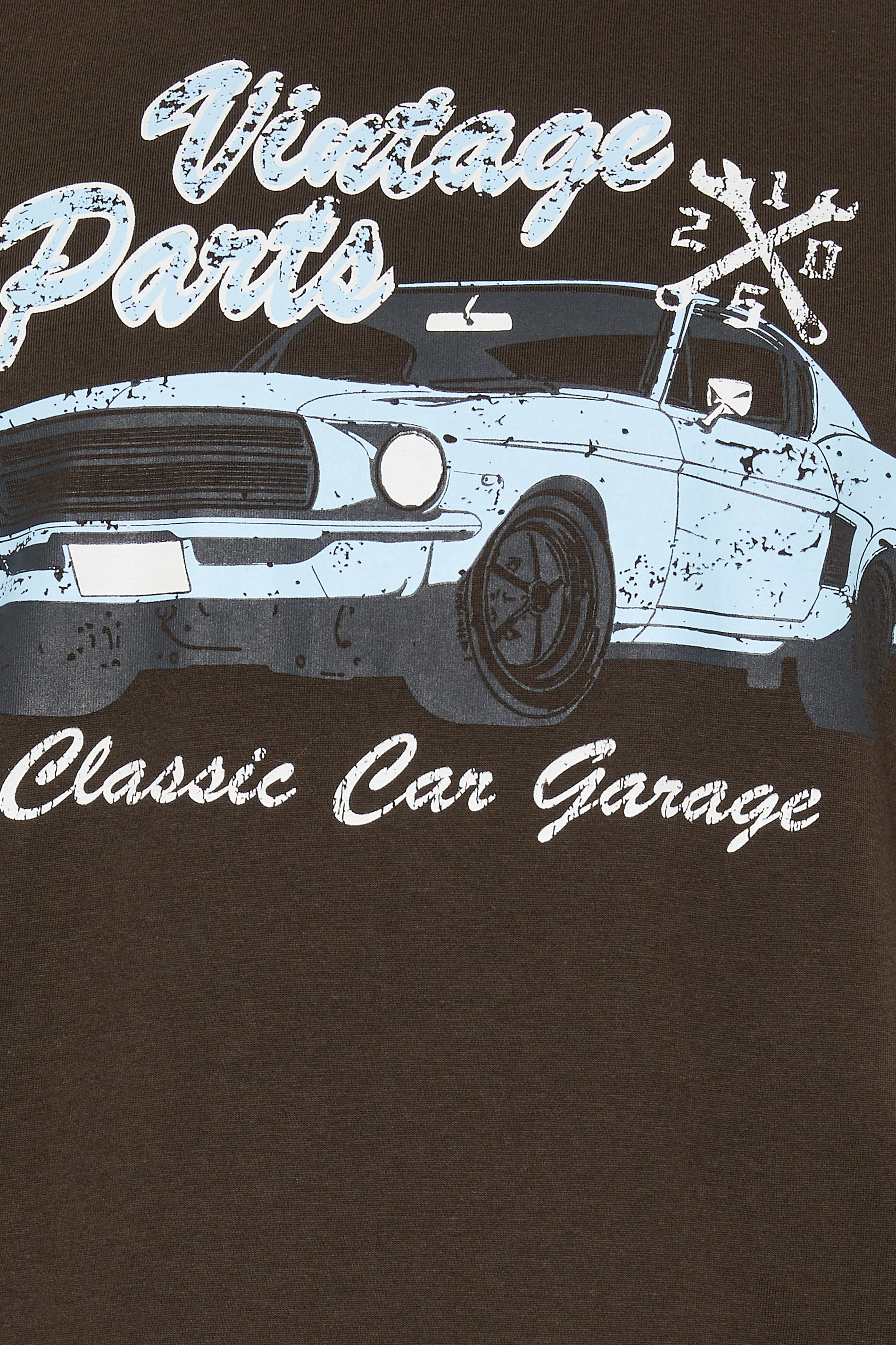 BadRhino Big & Tall Brown Extra Long 'Vintage Parts' Graphic T-Shirt | BadRhino 7