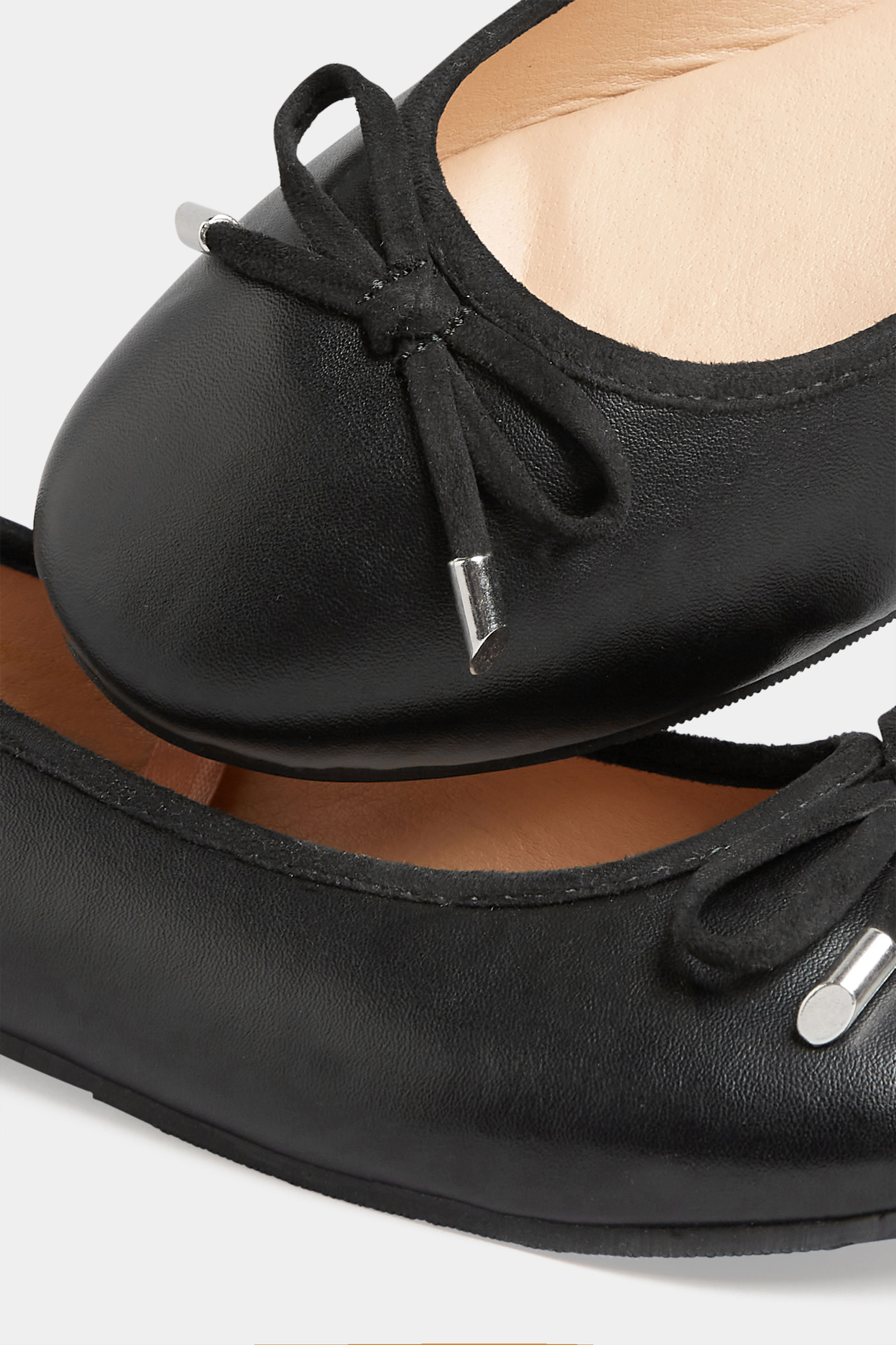 LTS Women's Black Ballerina Pumps In Standard Fit | Long Tall Sally 5