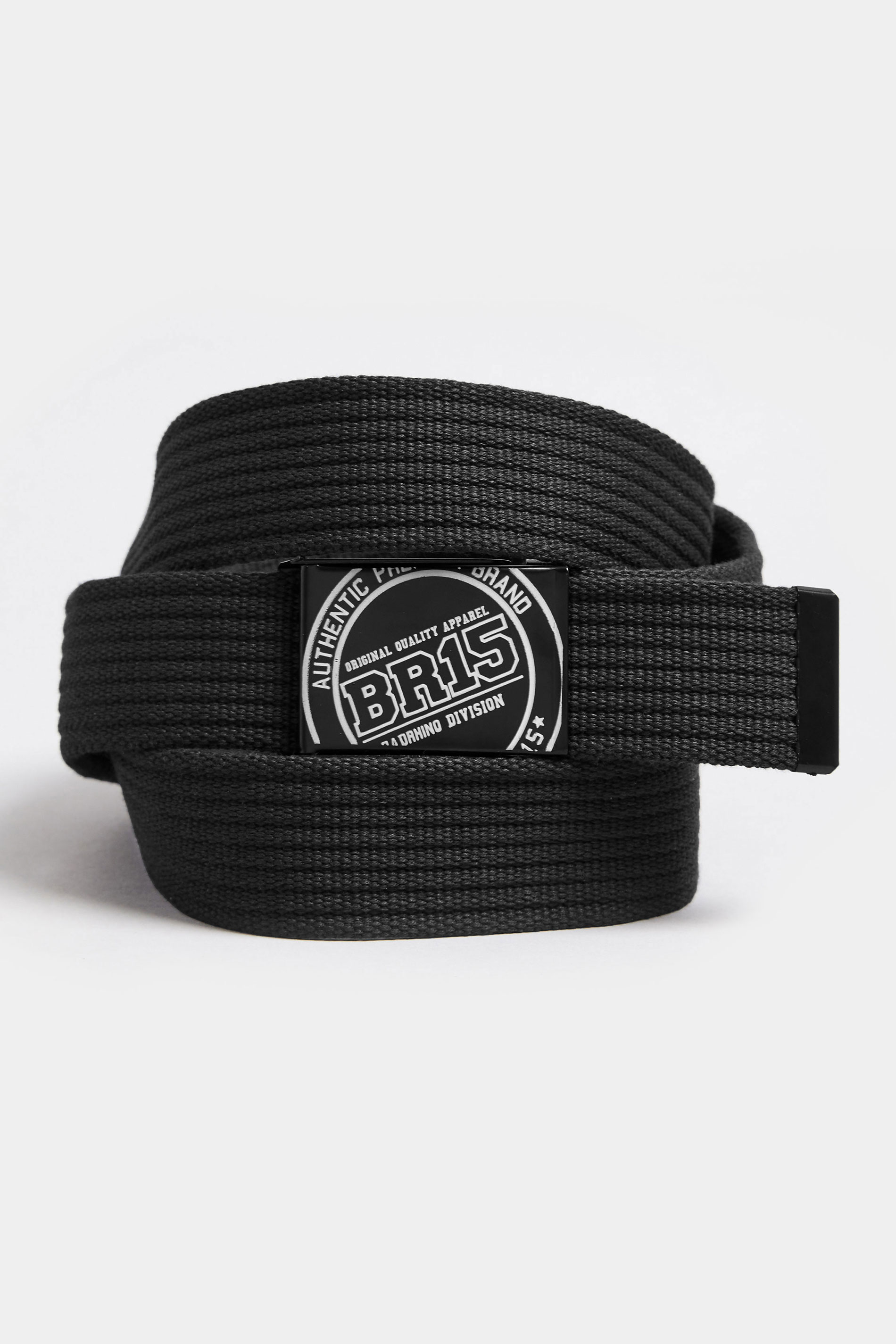 BadRhino Black Ribbed Webbing Belt | BadRhino 1