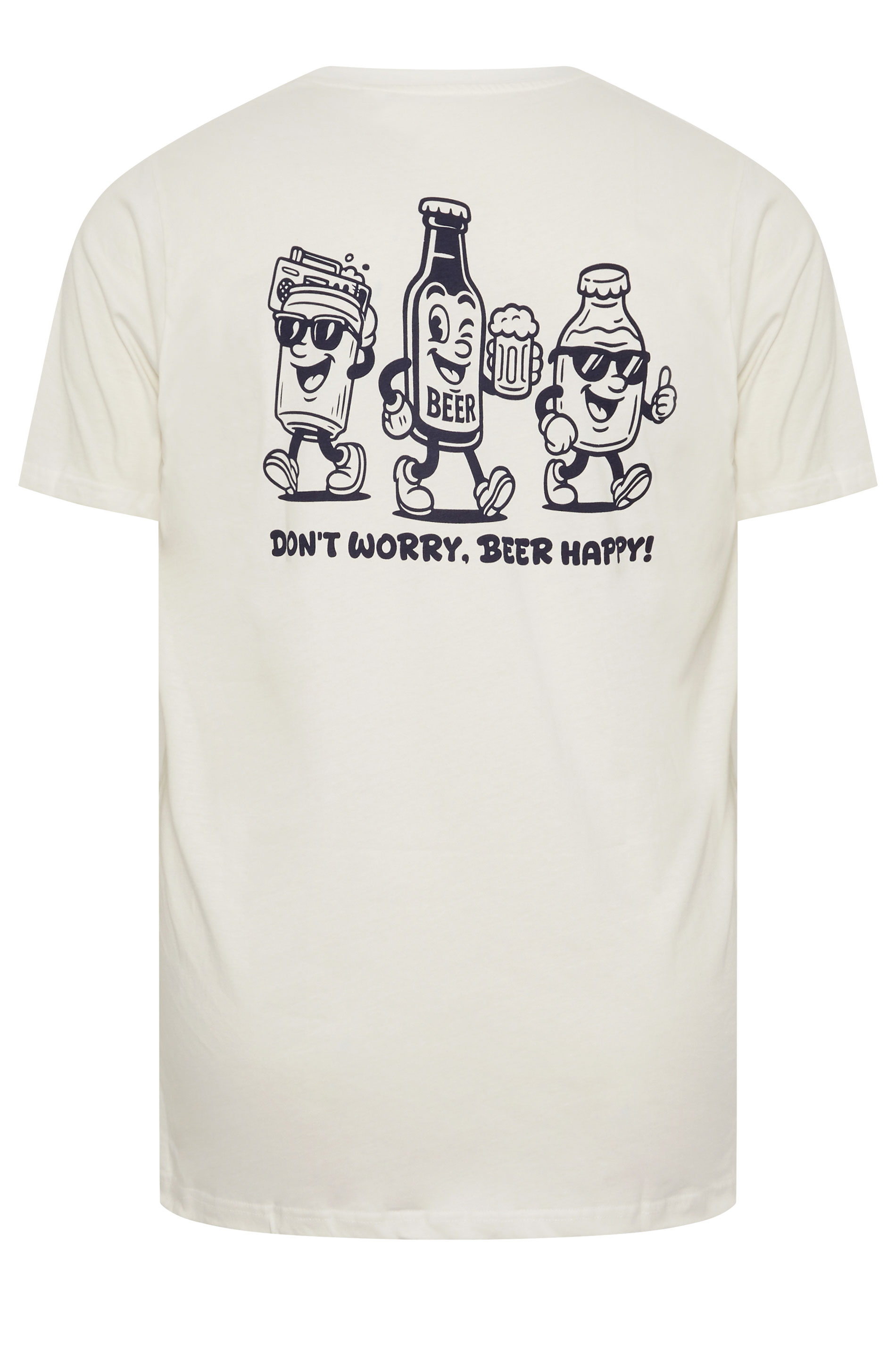 BadRhino Big &Tall White Extra Long 'Beer Happy' Tee | BadRhino 7