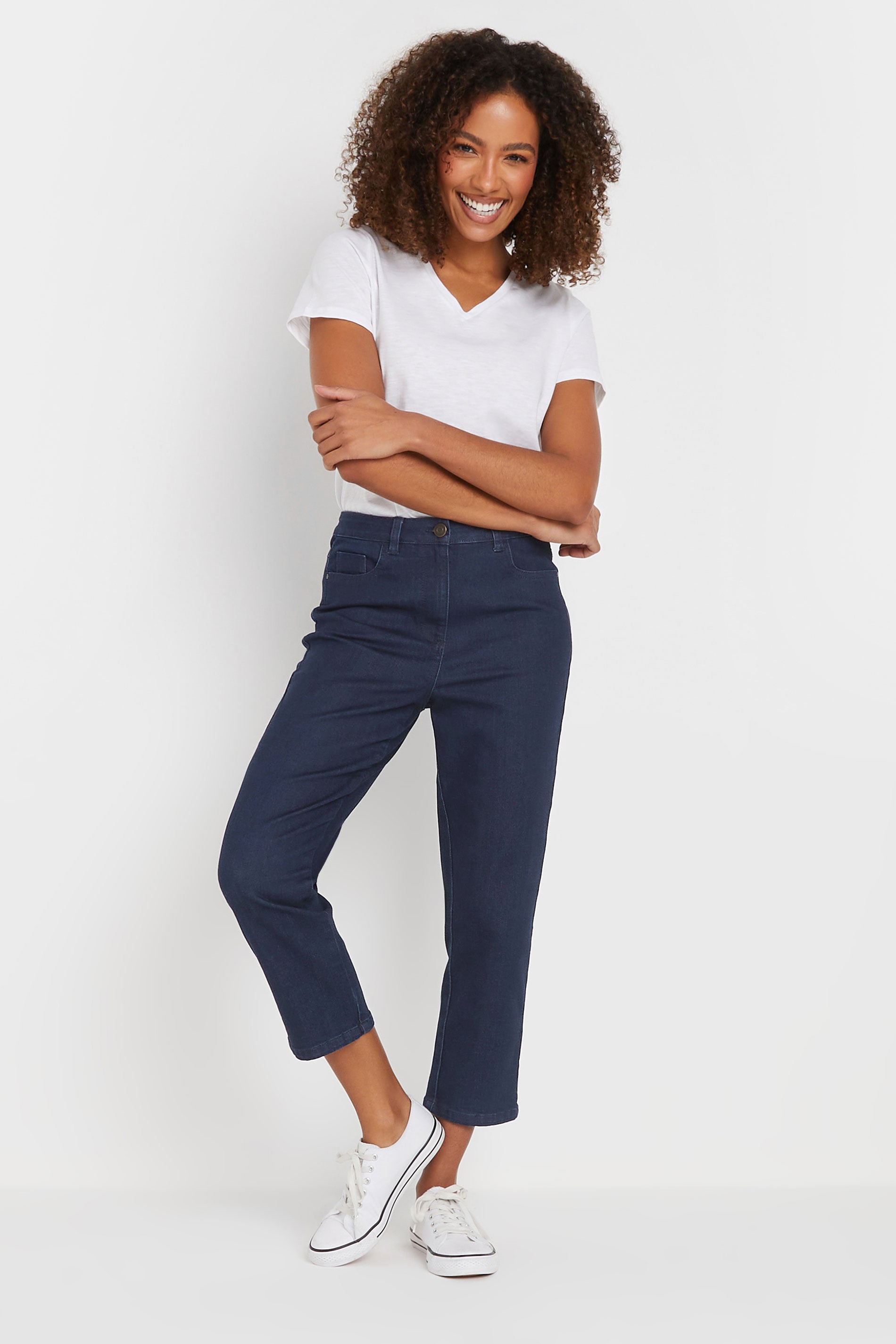 M&Co Indigo Blue Cropped Jeans | M&Co 3