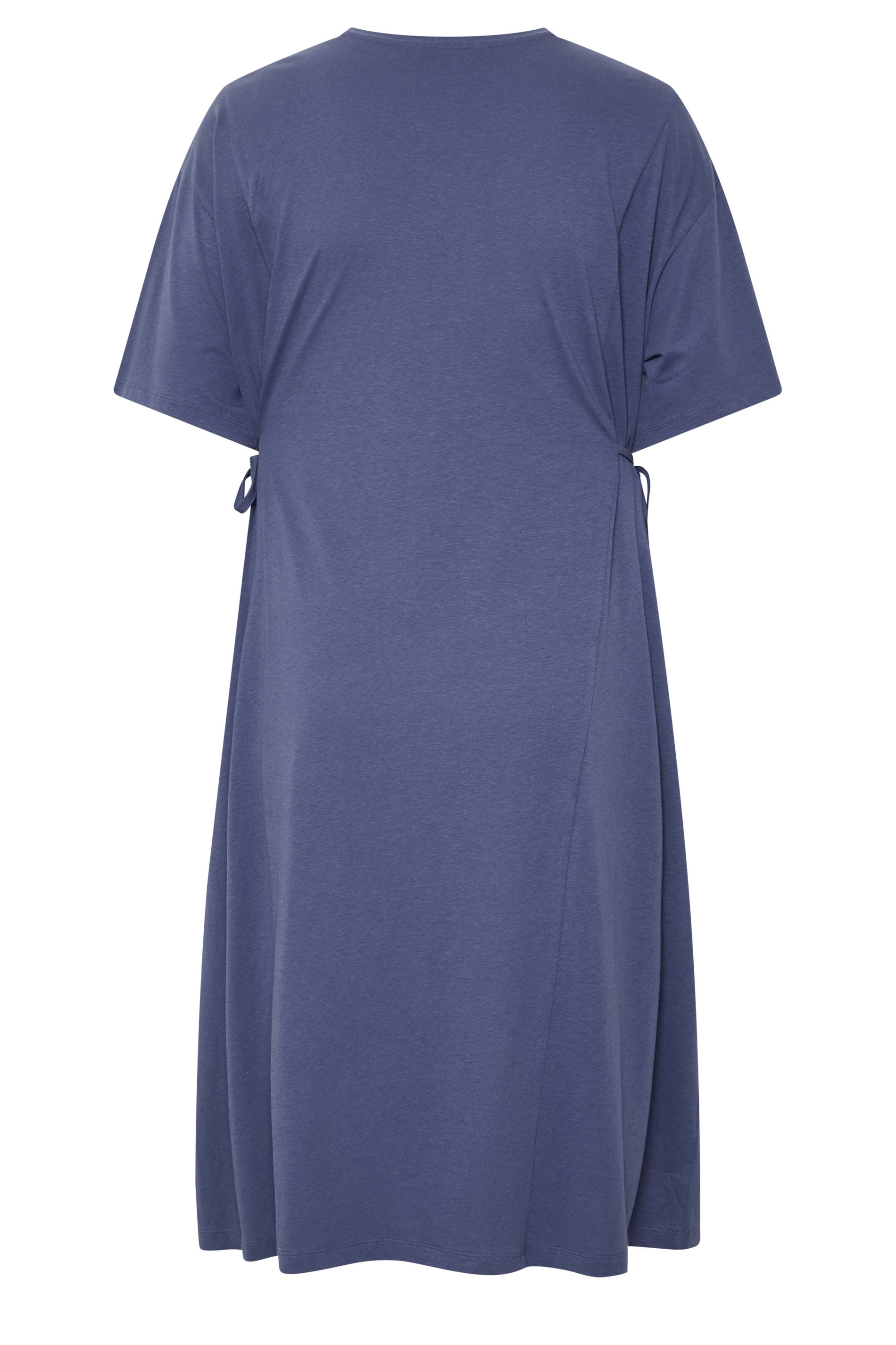 YOURS Plus Size Blue Front Tie Midi Dress | Yours Clothing 2