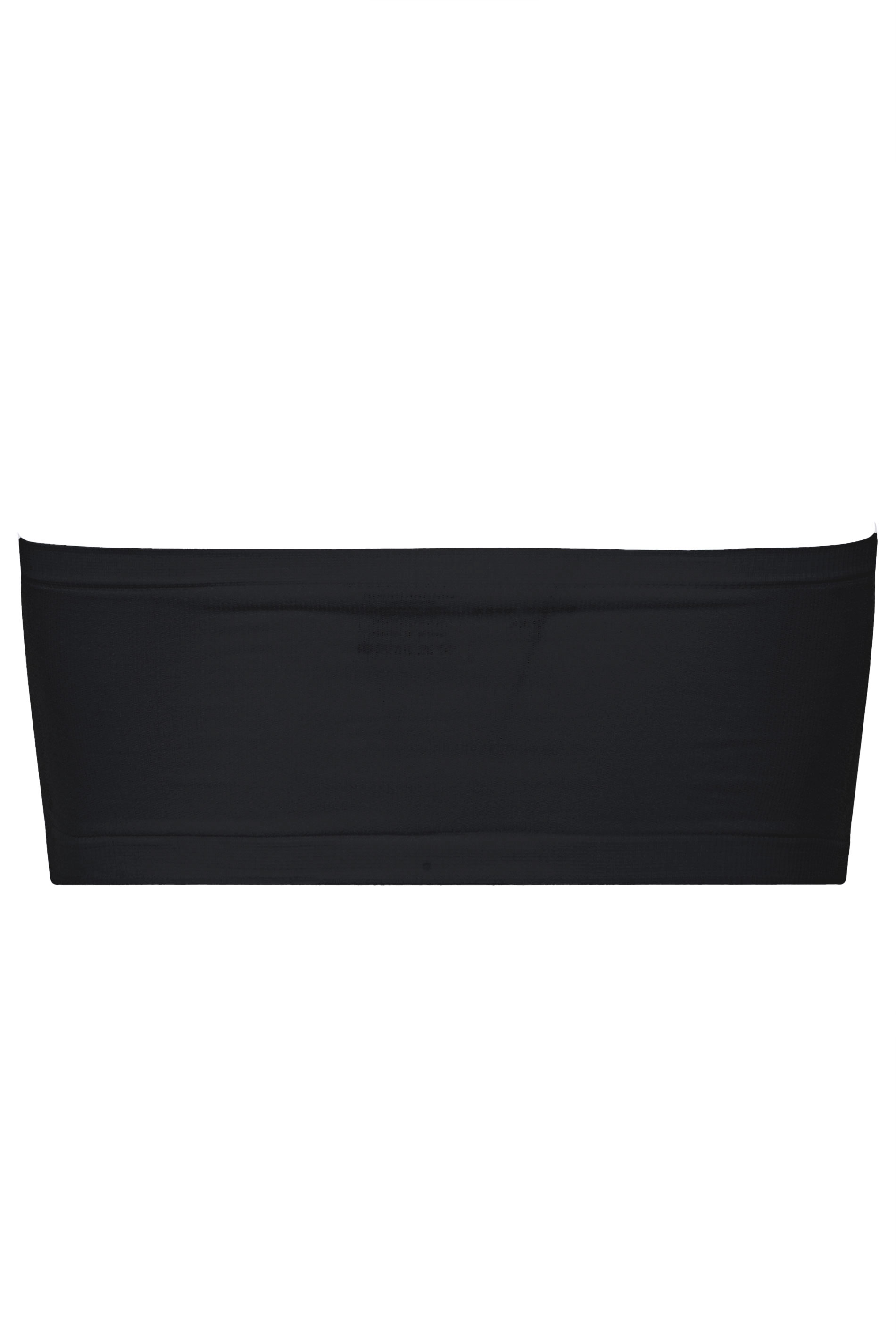 YOURS Plus Size Black Seamless Padded Non-Wired Bandeau Bra | Yours Clothing 4