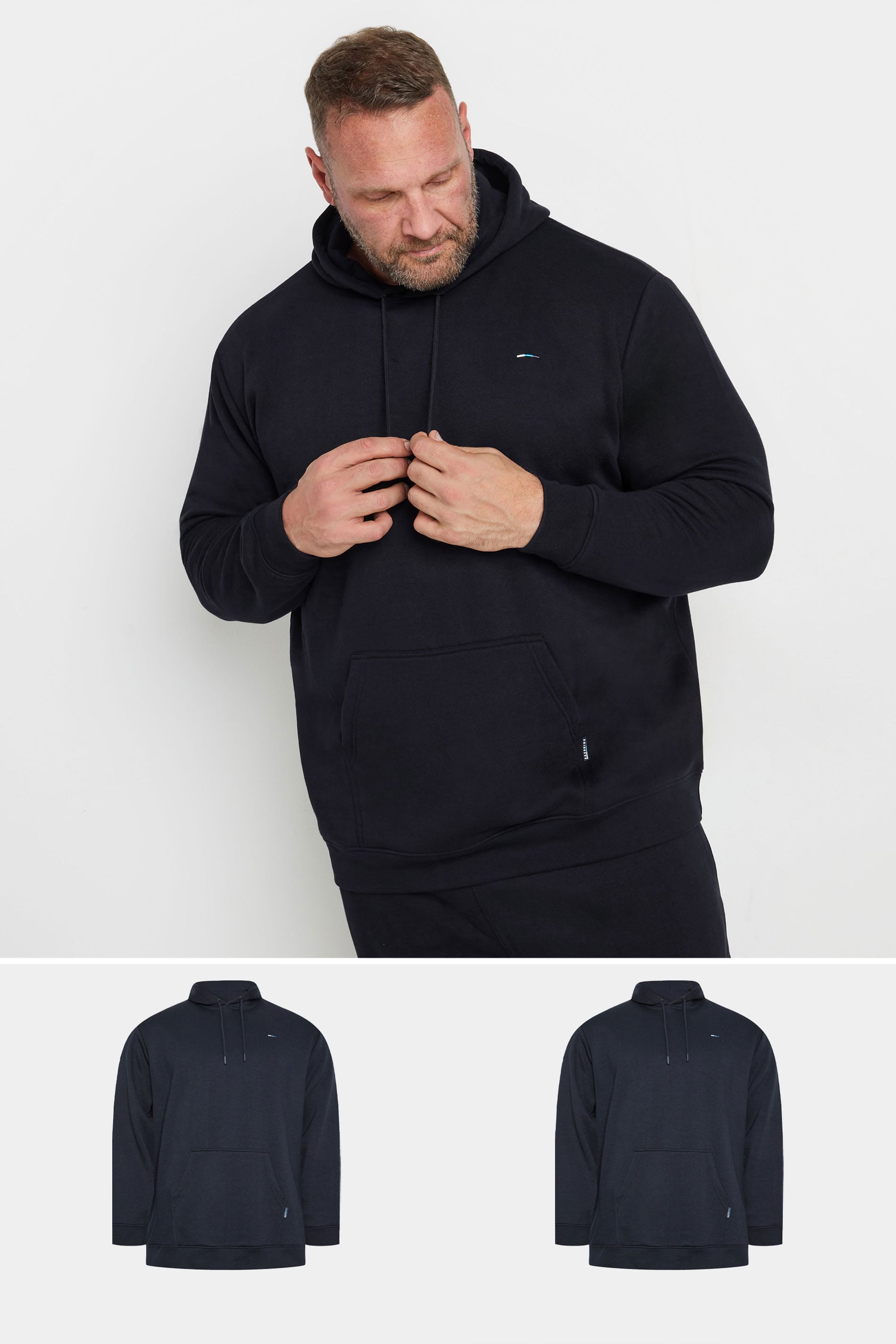 BadRhino Big & Tall 2 PACK Navy Blue Core Hoodies | BadRhino 3