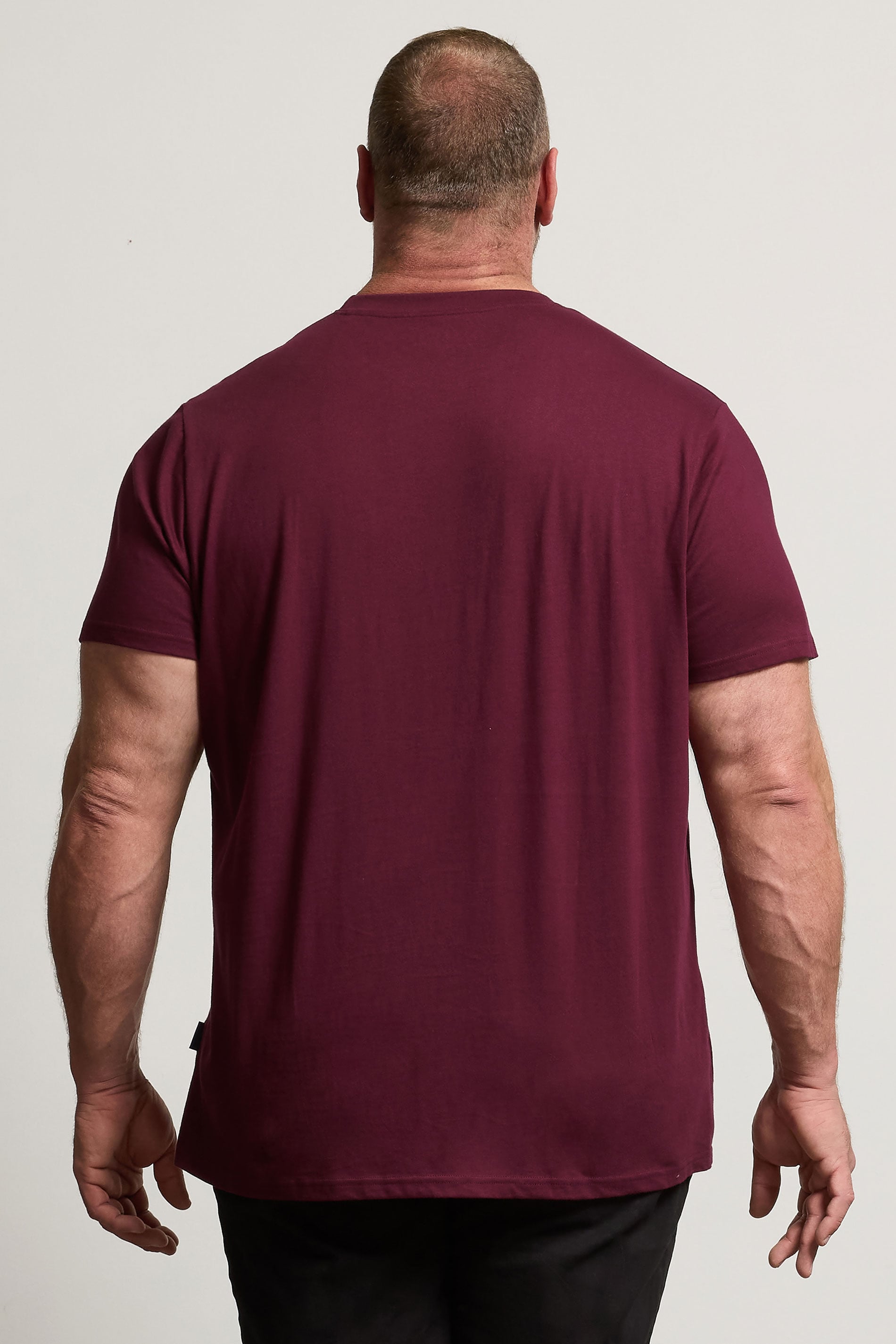 BadRhino Big & Tall 3 PACK Burgundy Red & Navy Blue Scripted T-Shirts | BadRhino 5