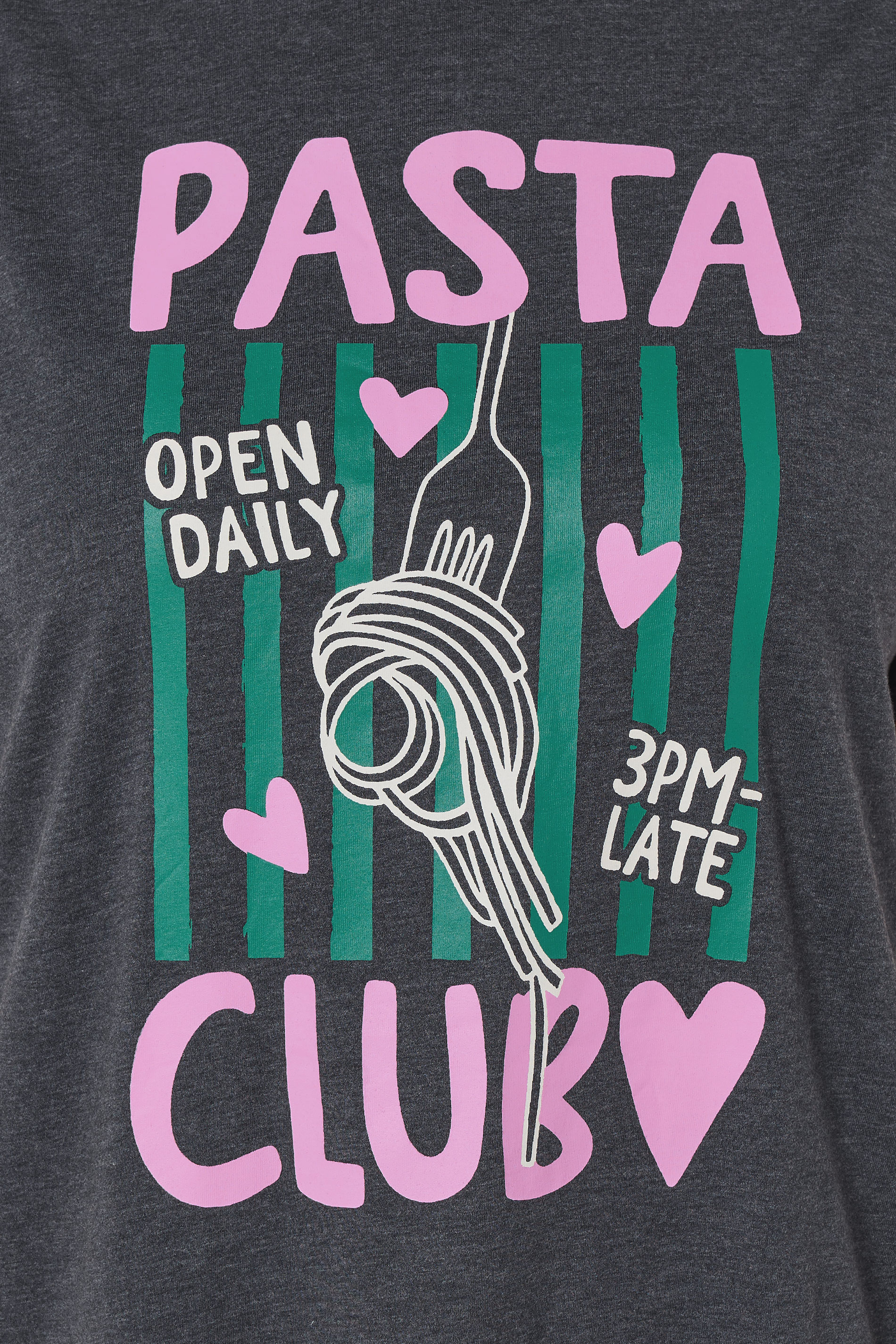 YOURSET 2 PACK Plus Size Grey 'Pasta Club' Sleep Tee Nightdresses | Yours Clothing 6