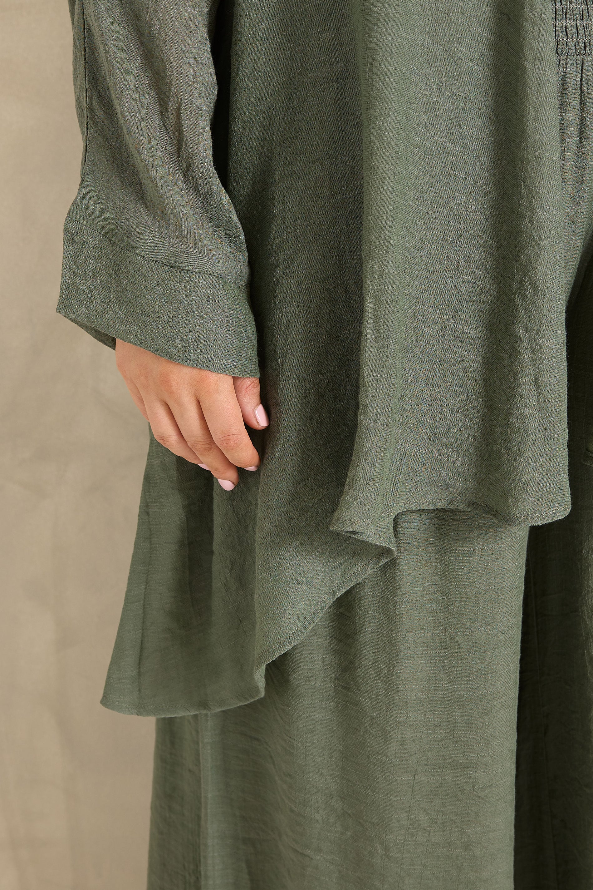 EVANS Plus Size Khaki Green Longline Cover-Up Cardigan | Evans 5
