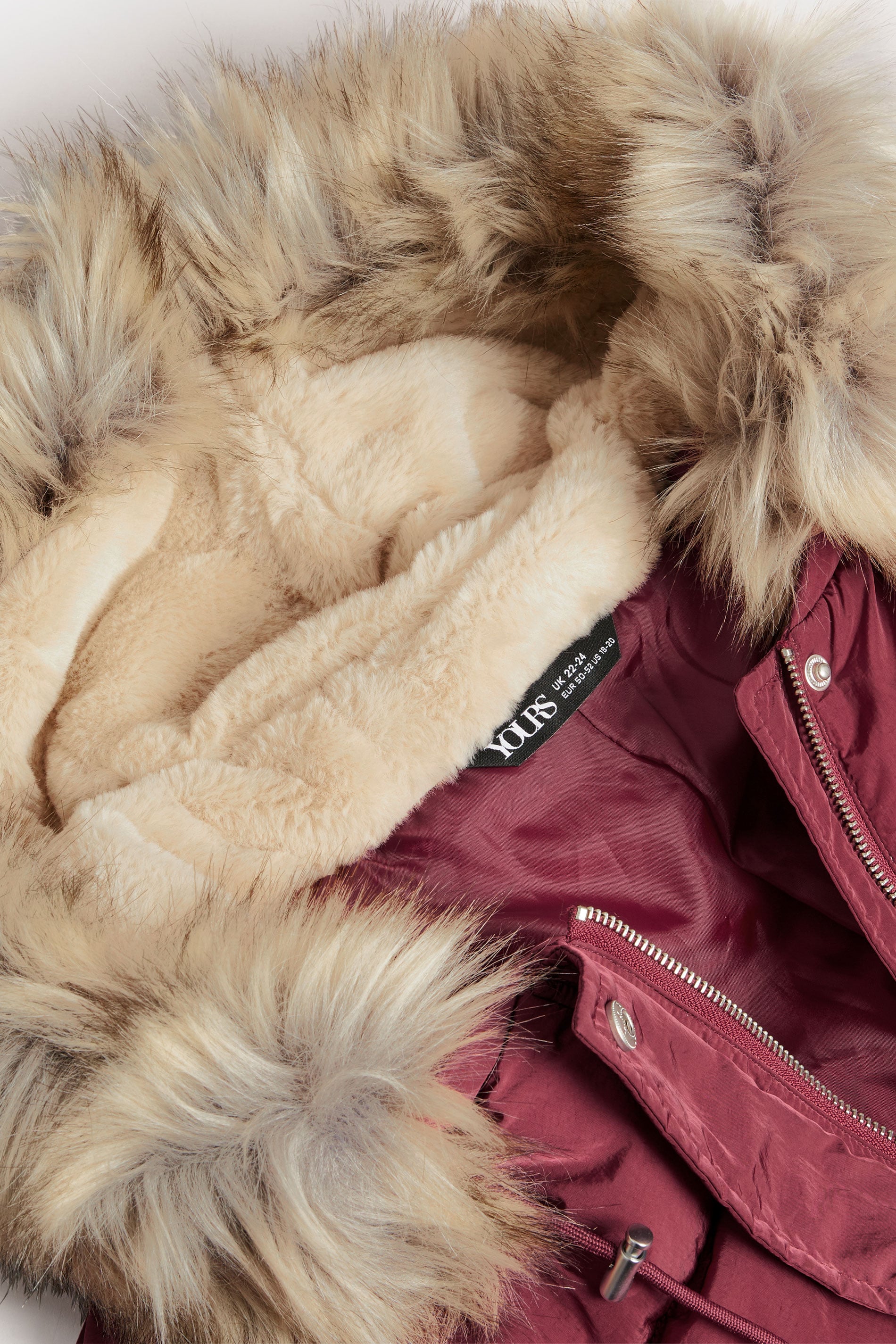 YOURS Plus Size Red Padded Parka Coat | Yours Clothing 7
