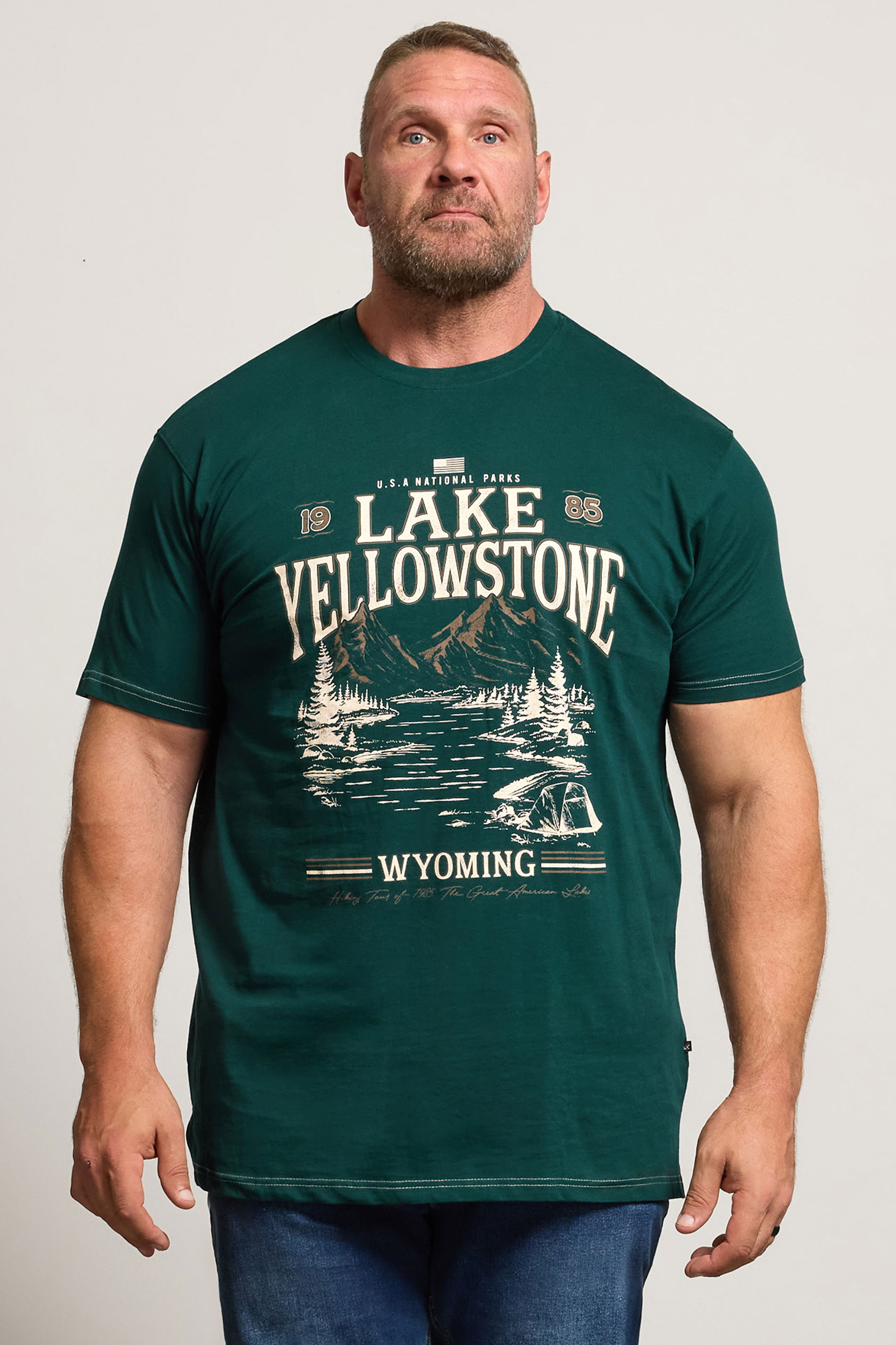 KAM Big & Tall Green Lake Yellowstone Graphic T-Shirt | BadRhino 3