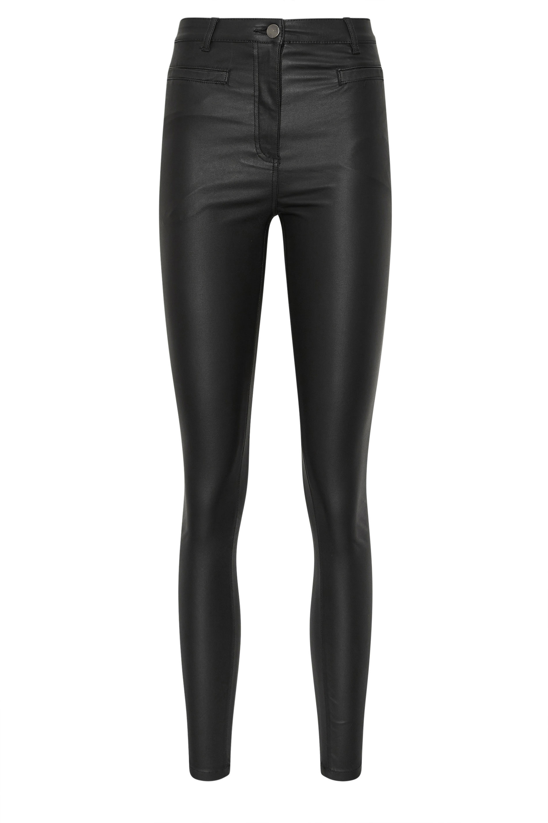 LTS Tall Black Faux Leather Skinny Jeans | Long Tall Sally 5