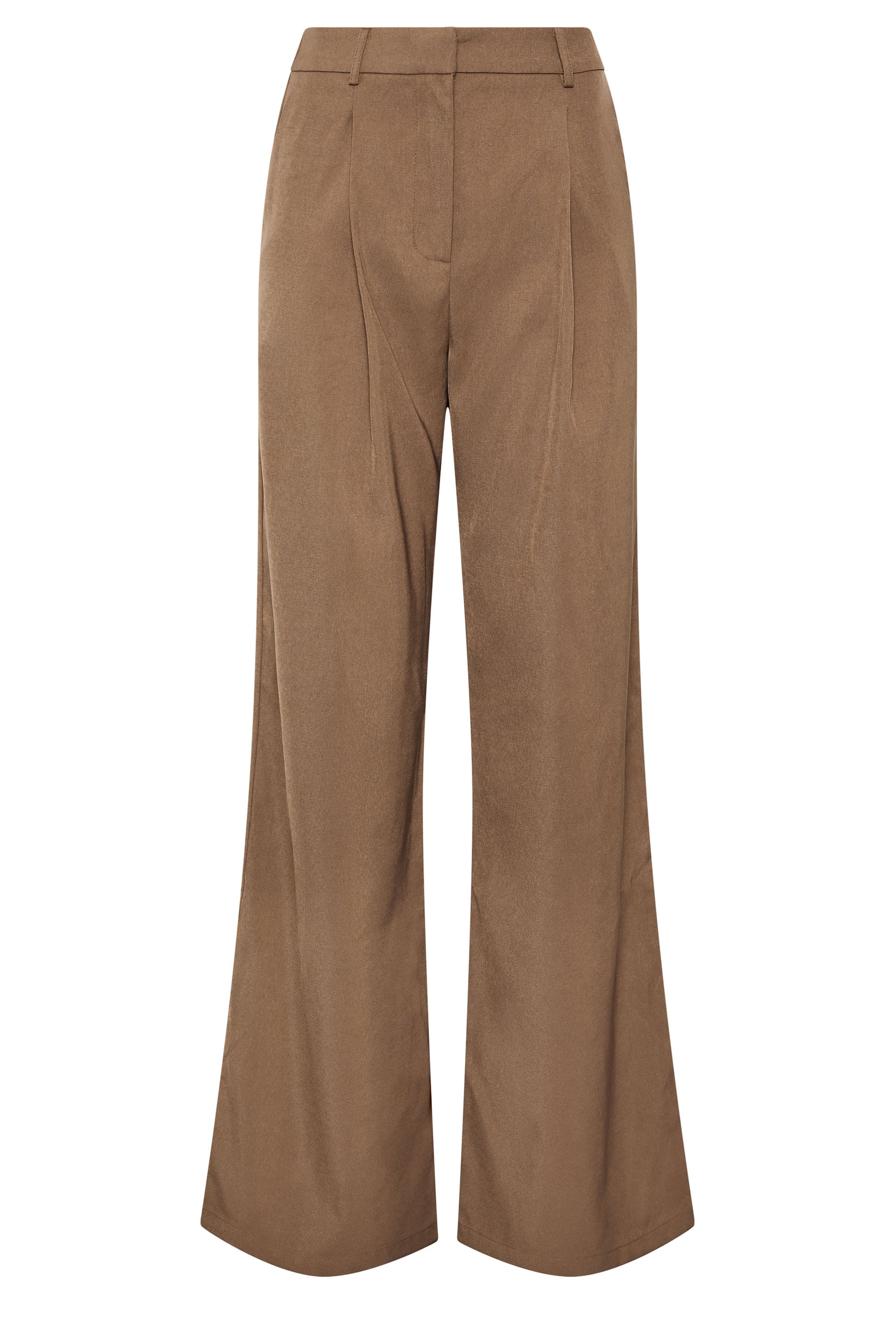 LTS Tall Women's Light Brown Wide Leg Trousers | Long Tall Sally 1