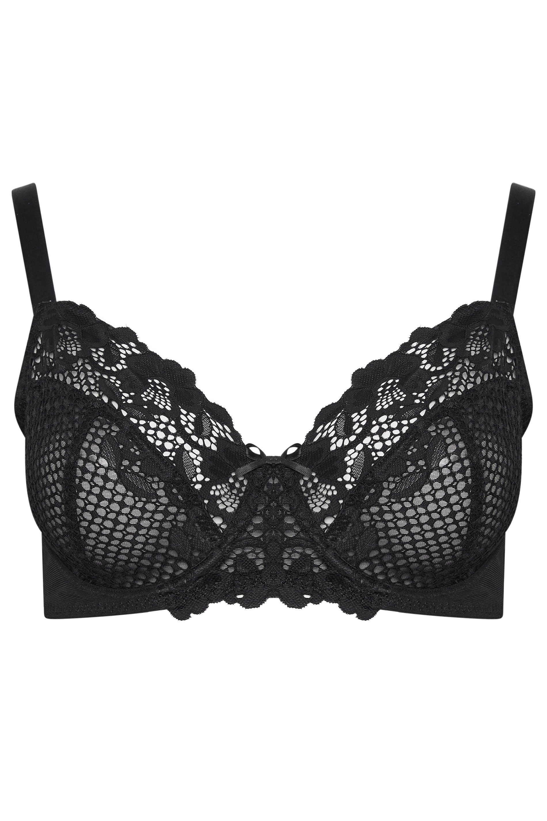 YOURSET 2 PACK Plus Size Cobalt Blue Lace Trim Bras | Yours Clothing 4