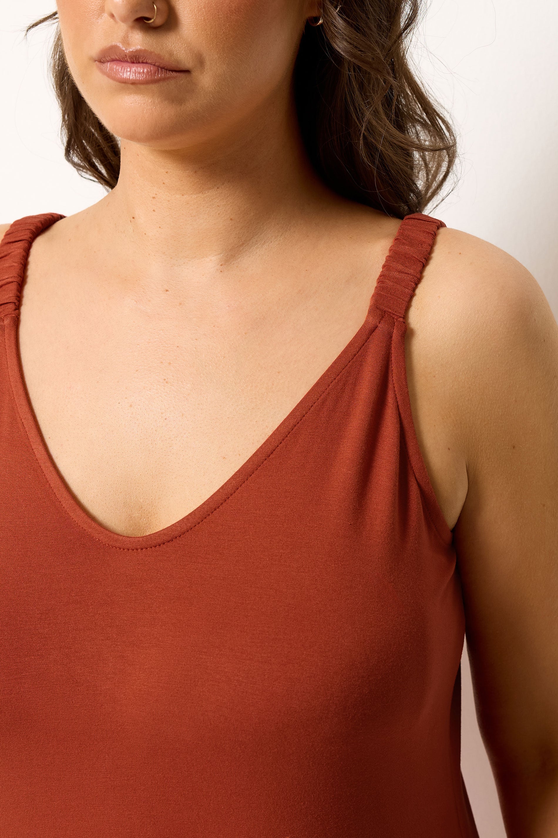 YOURS Plus Size Burnt Orange Midi Dress | Yours Clothing 4