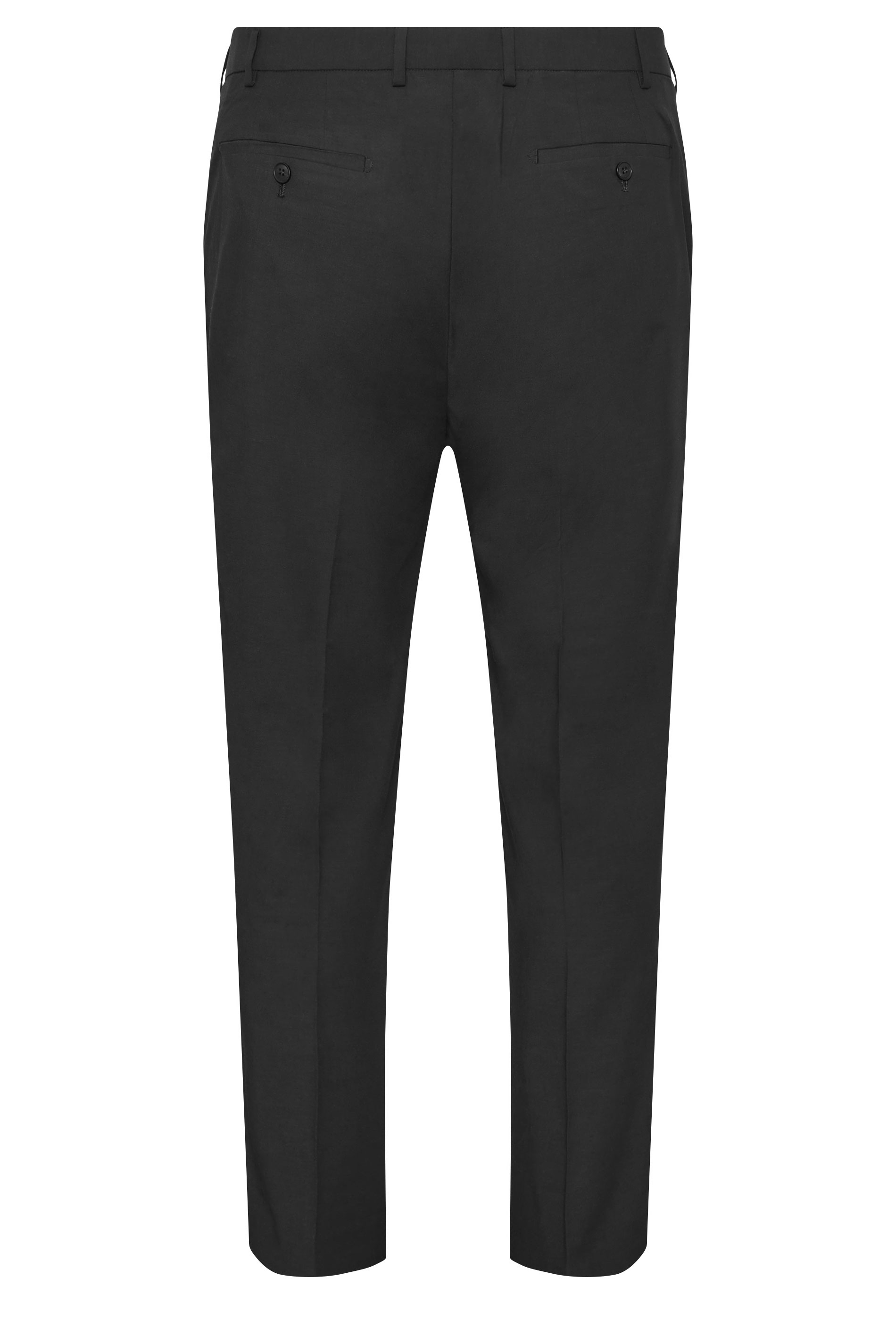 D555 Big & Tall Black Stretch Formal Trousers | BadRhino 4
