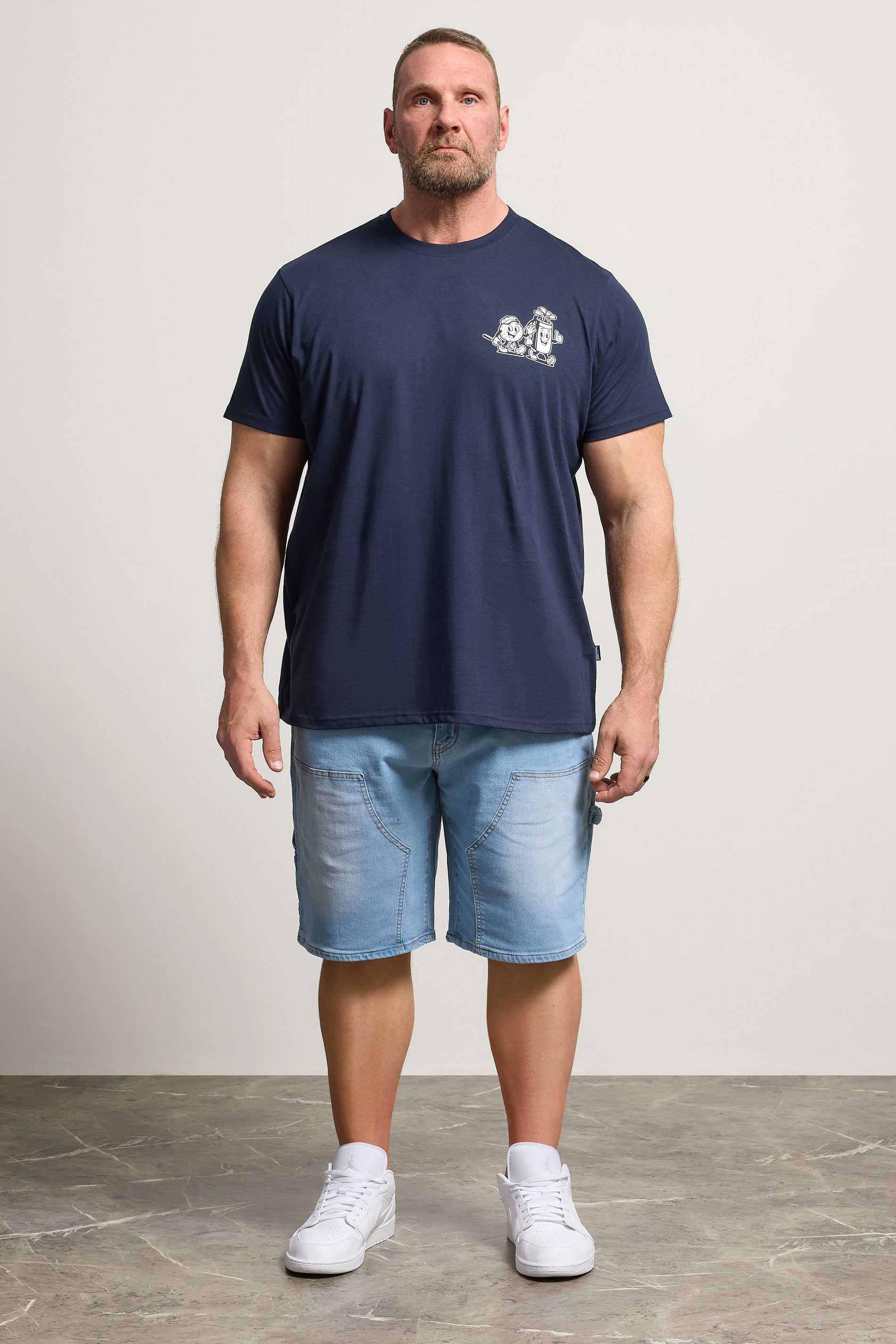 BadRhino Big & Tall Navy Blue Cartoon Golf T-Shirt | BadRhino 2