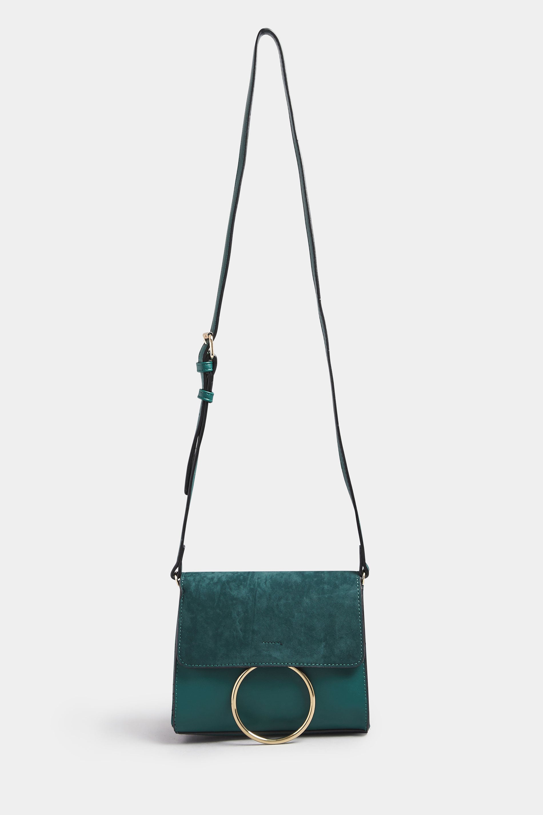 Green Ring Detail Cross Body Bag | Yours Clothing 3