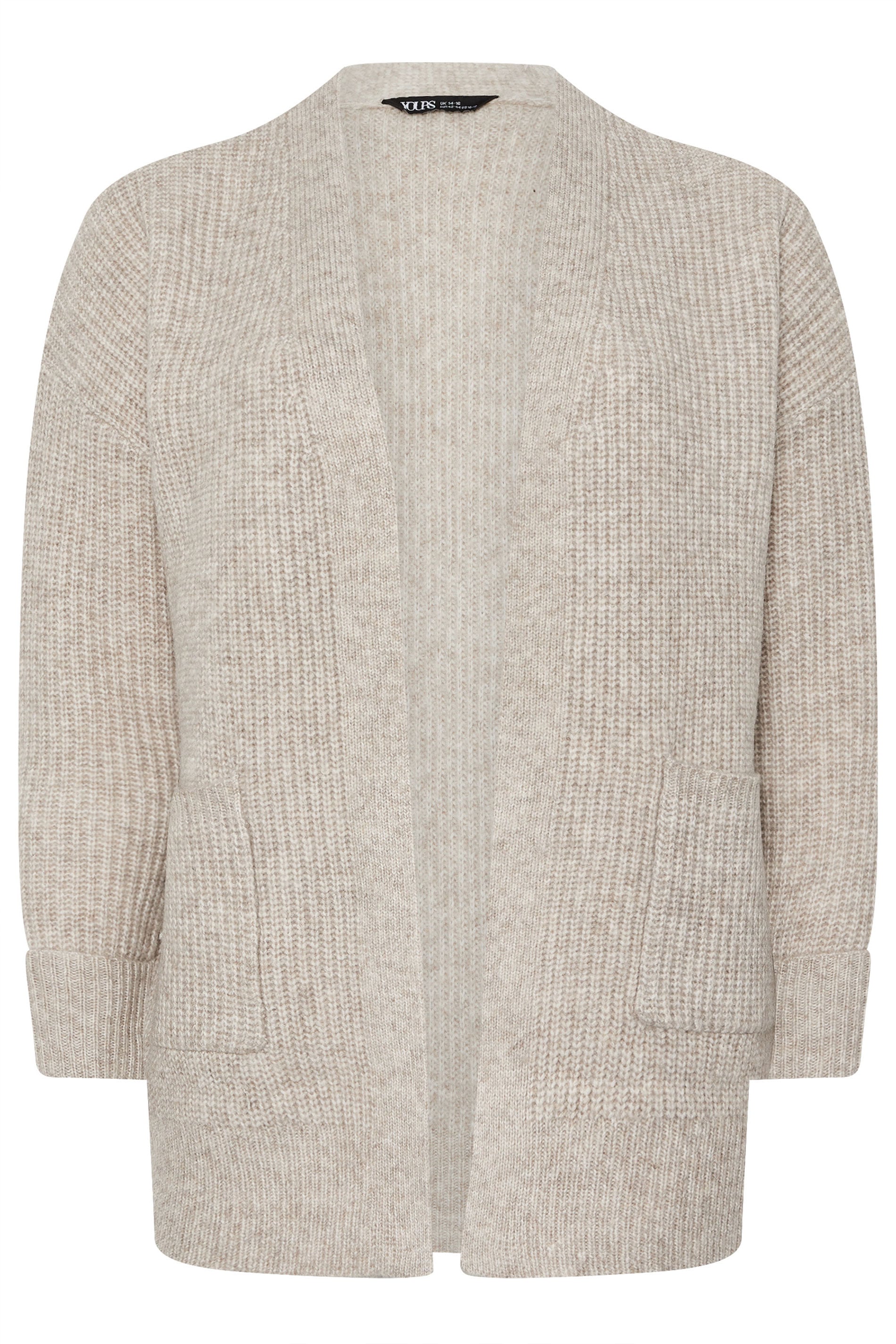 YOURS Plus Size Natural Brown Soft Touch Knitted Cardigan | Yours Clothing 5