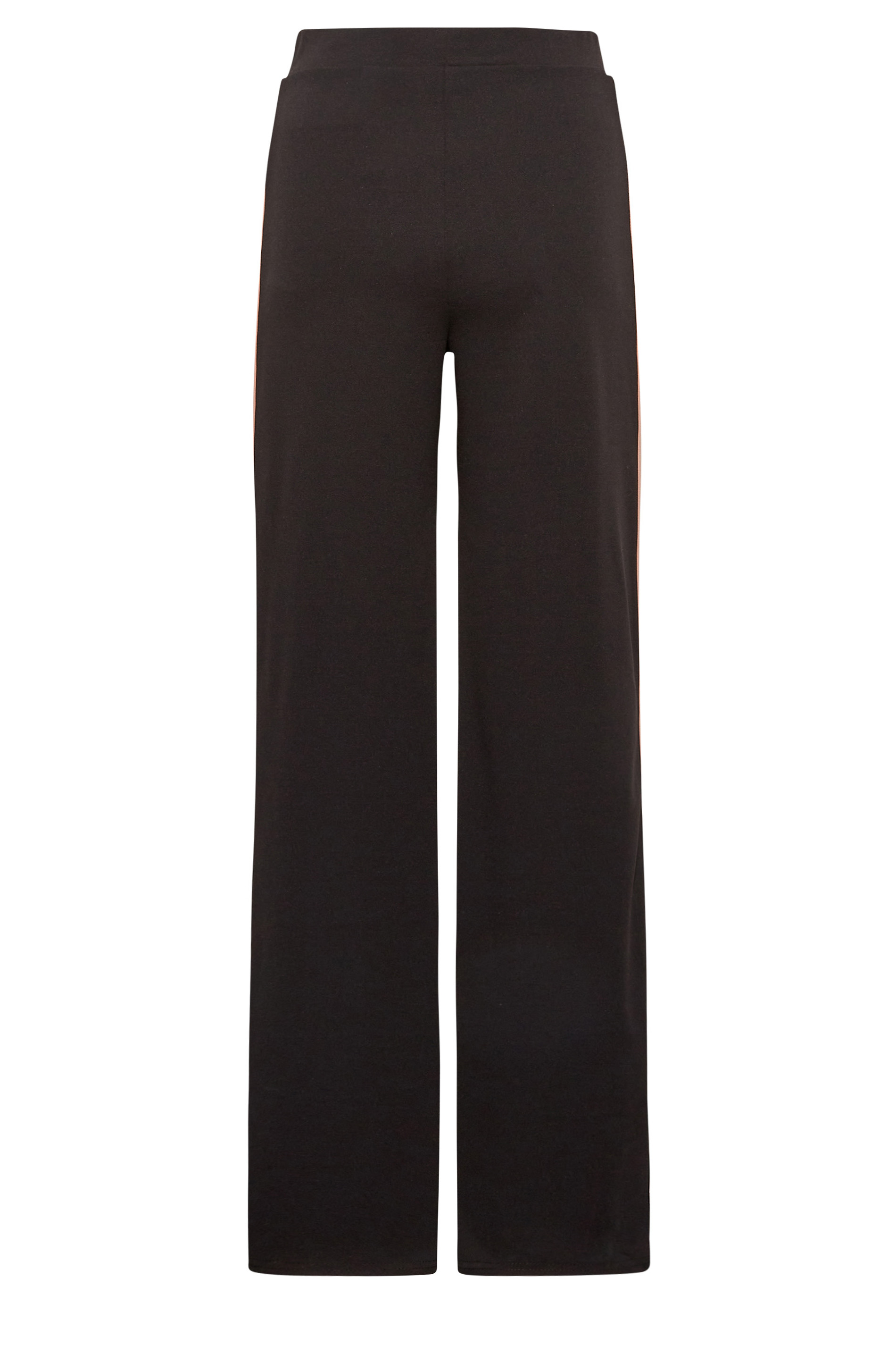 LTS Tall Women's Black & Pink Side Stripe Wide Leg Trousers | Long Tall Sally 2