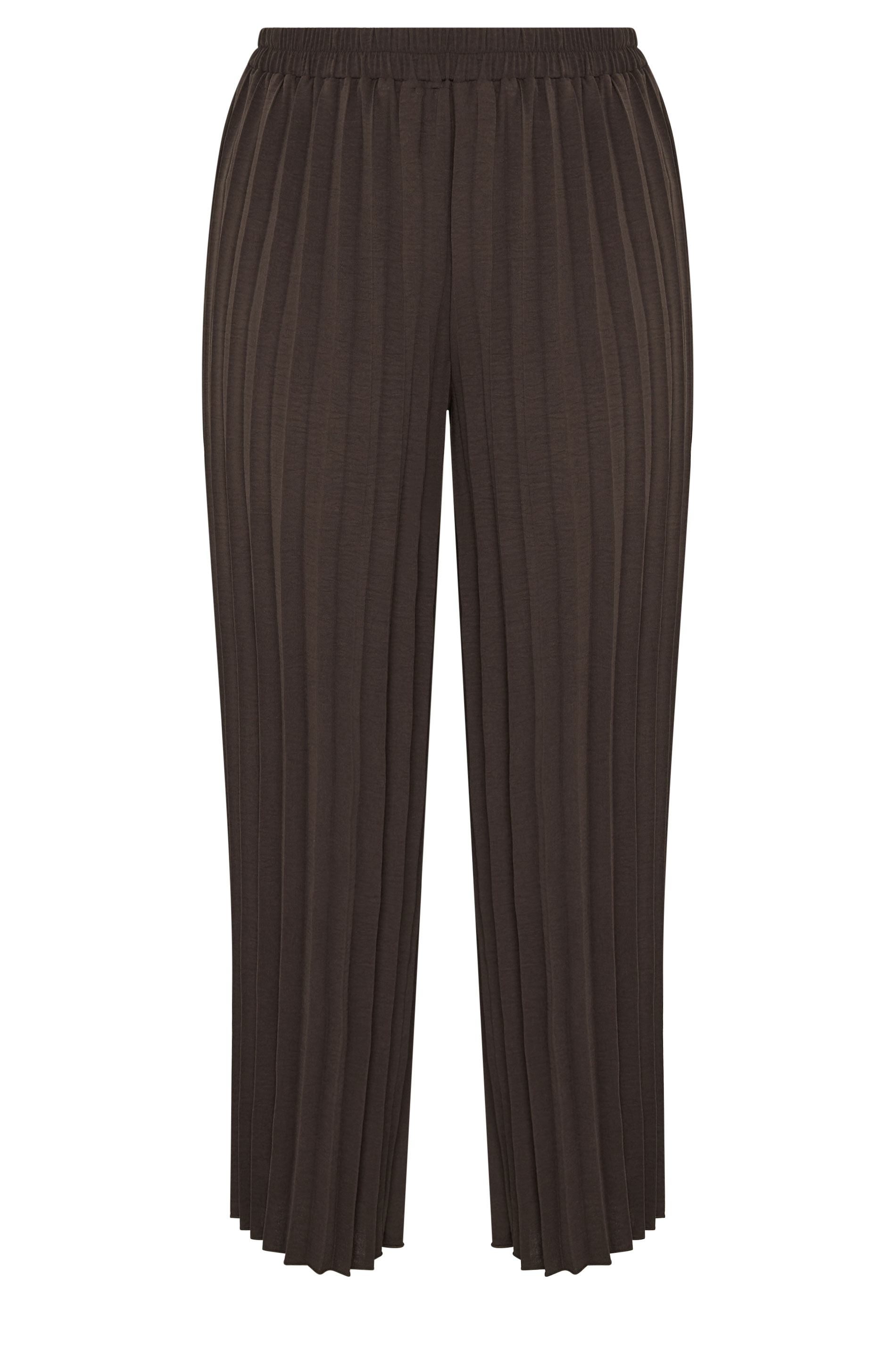 YOURS LONDON Plus Size Chocolate Brown Pleated Trousers | Yours Clothing 5