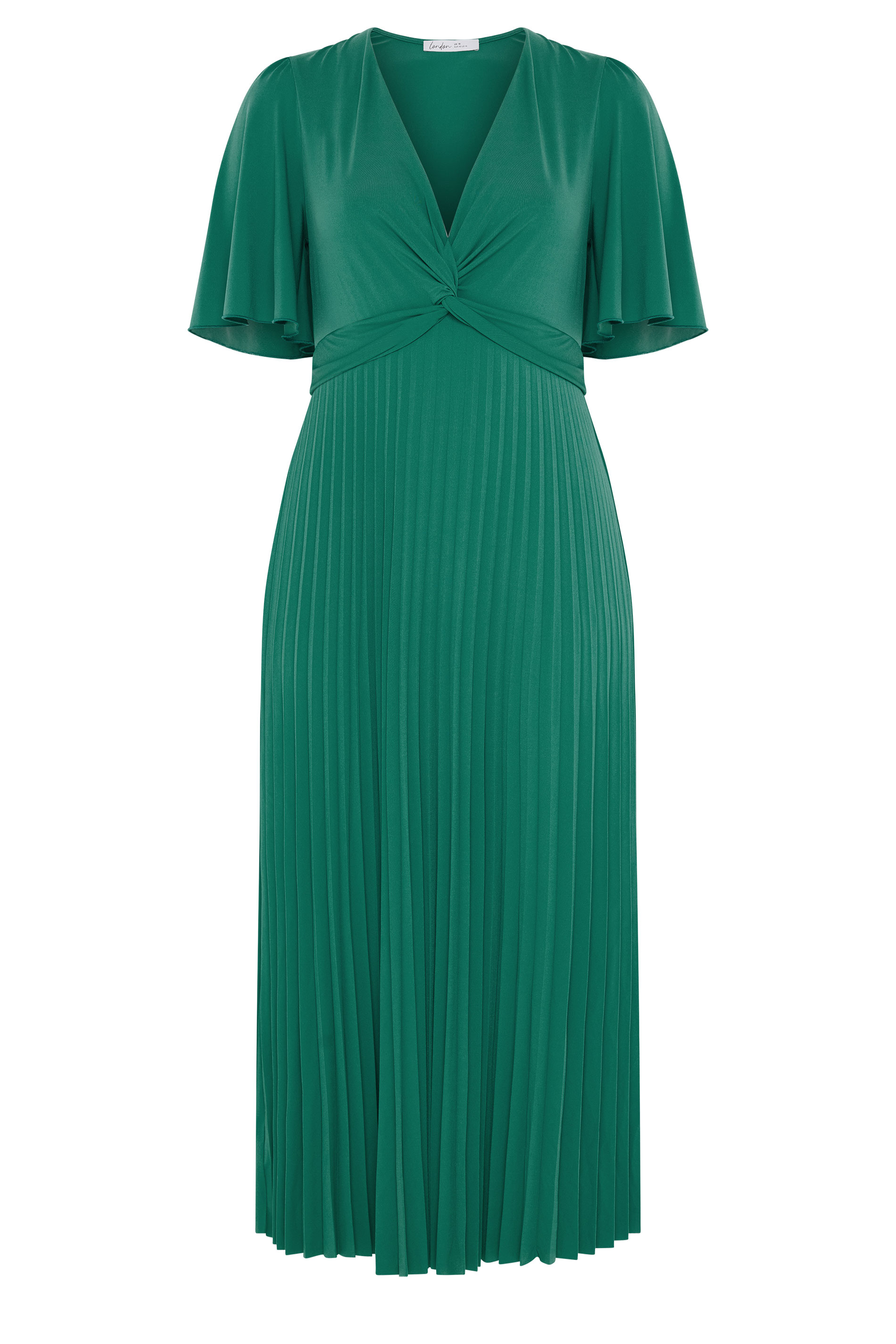 YOURS LONDON Plus Size Aqua Blue Knot Pleated Maxi Dress | Yours Clothing 5