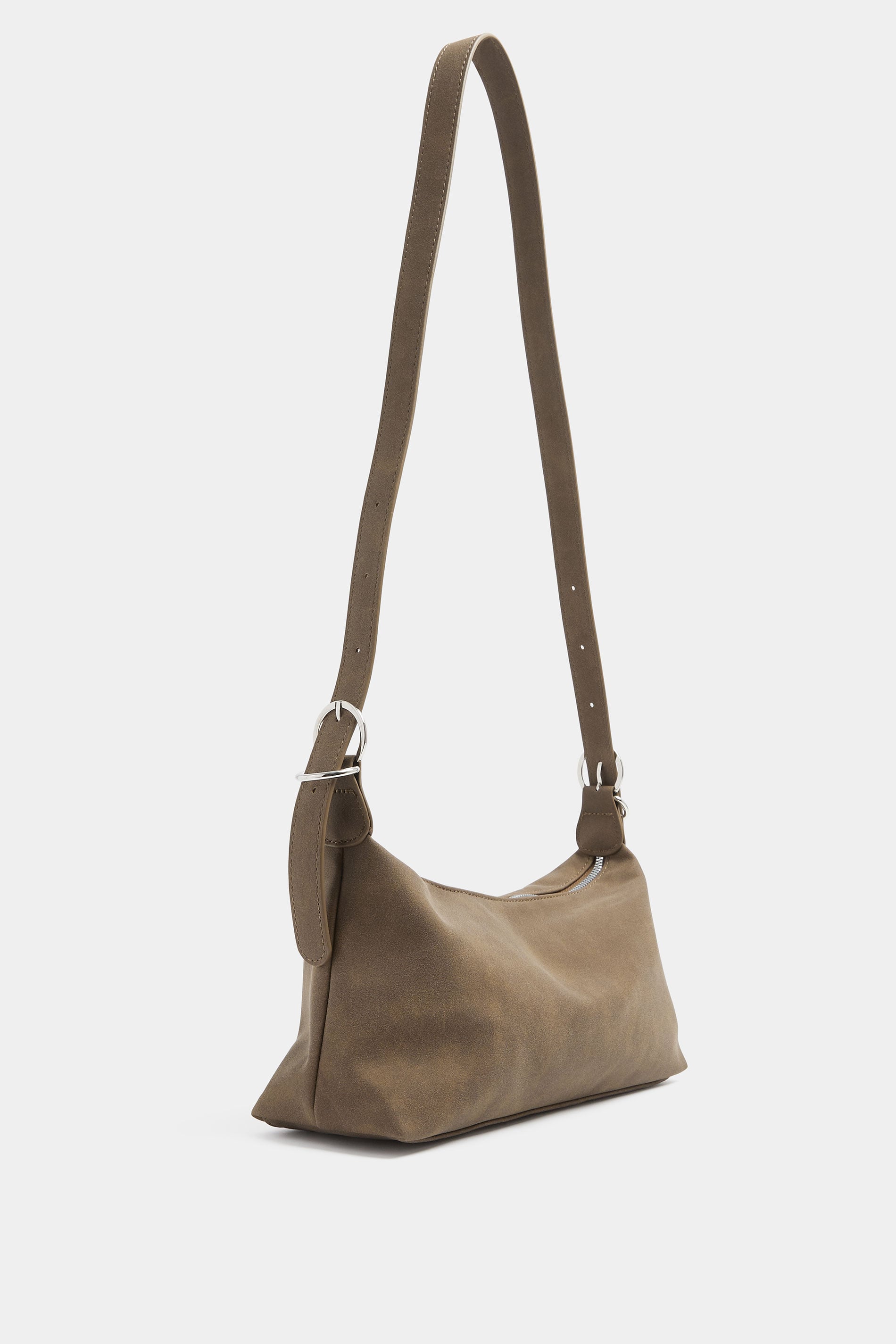 Natural Brown Faux Suede Tote Bag | Yours Clothing 2