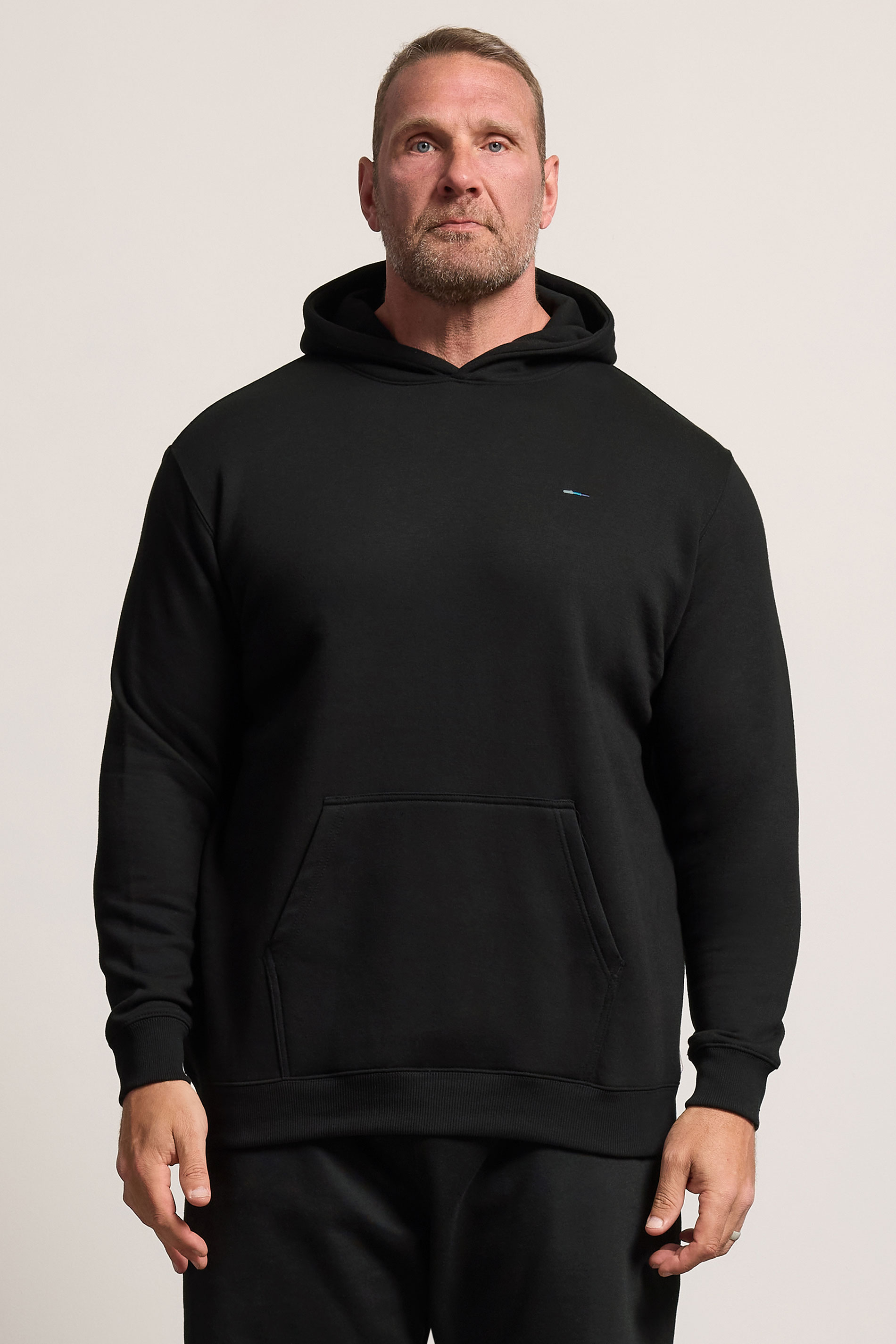 BadRhino Big & Tall Black Front Pocket Hoodie | BadRhino 3