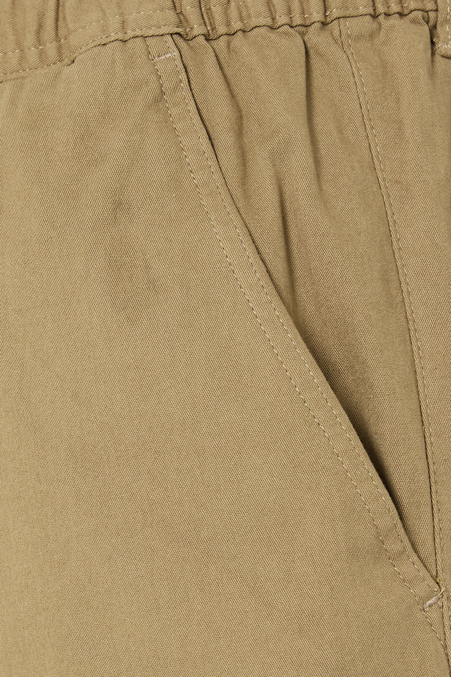 D555 Big & Tall Stone Brown Elasticated Stretch Shorts | BadRhino 5