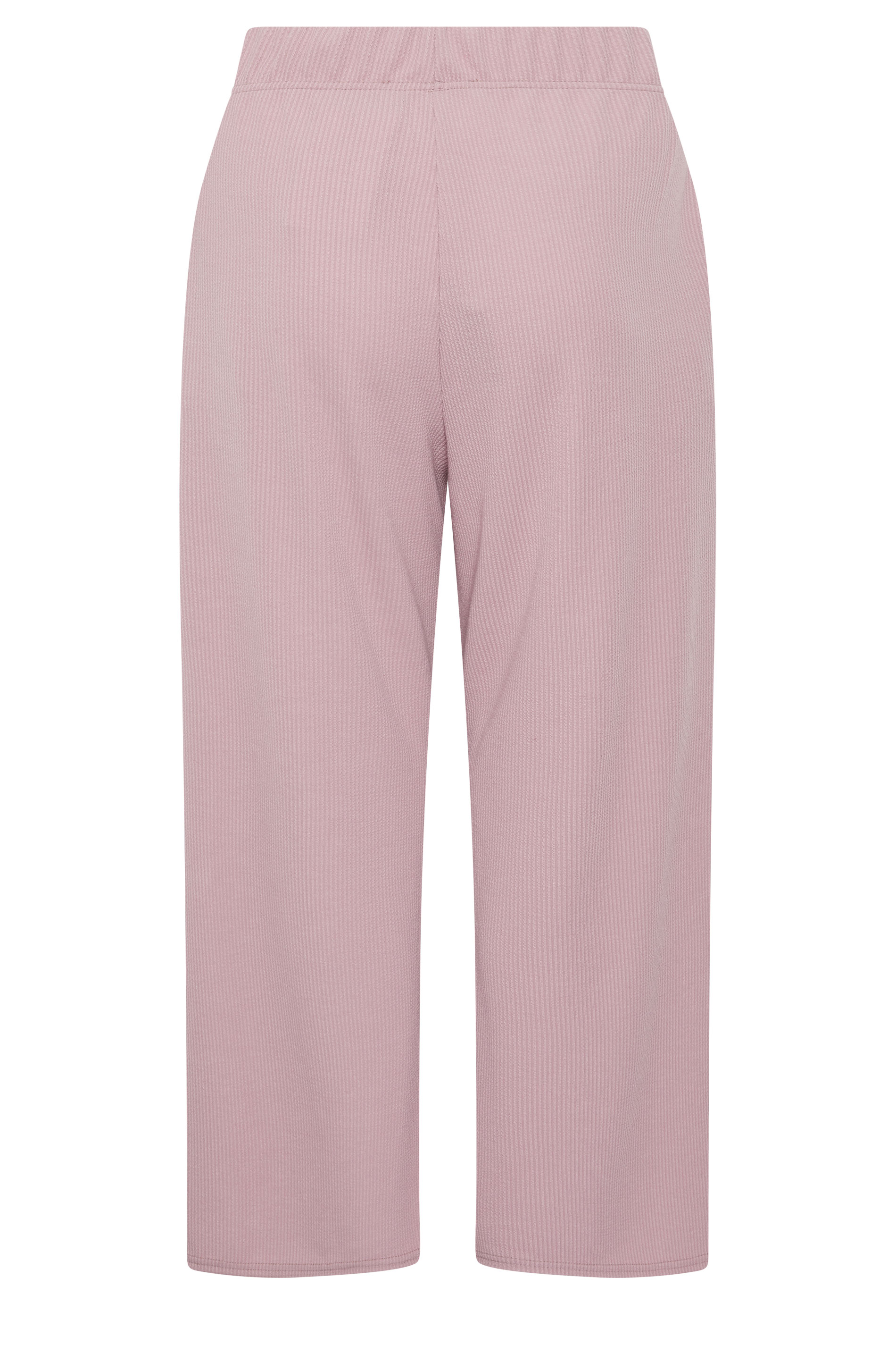 LIMITED COLLECTION Plus Size Pink Crinkle Wide Leg Trousers | Yours Clothing 6