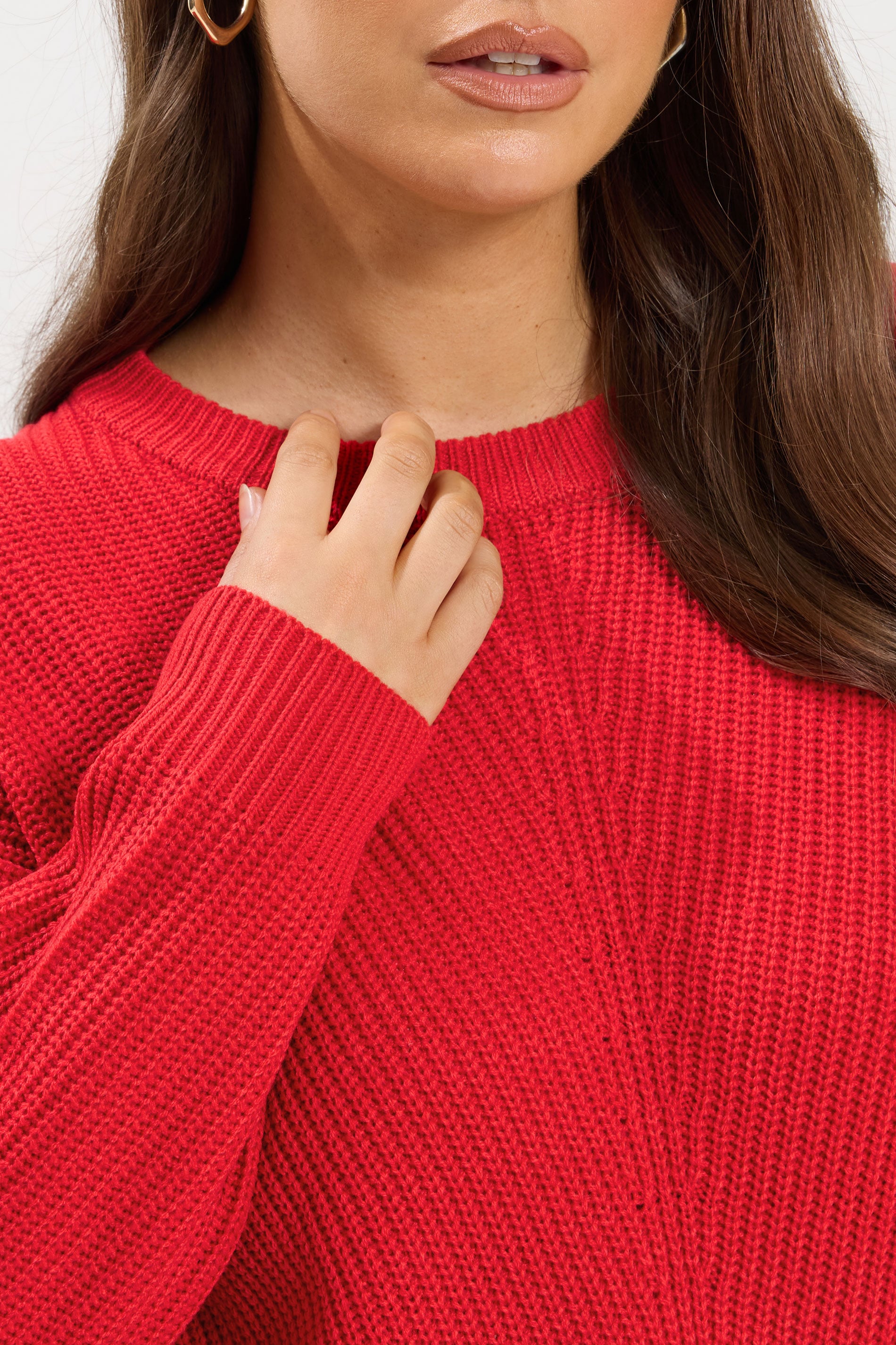 YOURS Plus Size Red Essential Knitted Jumper | Yours Clothing 6