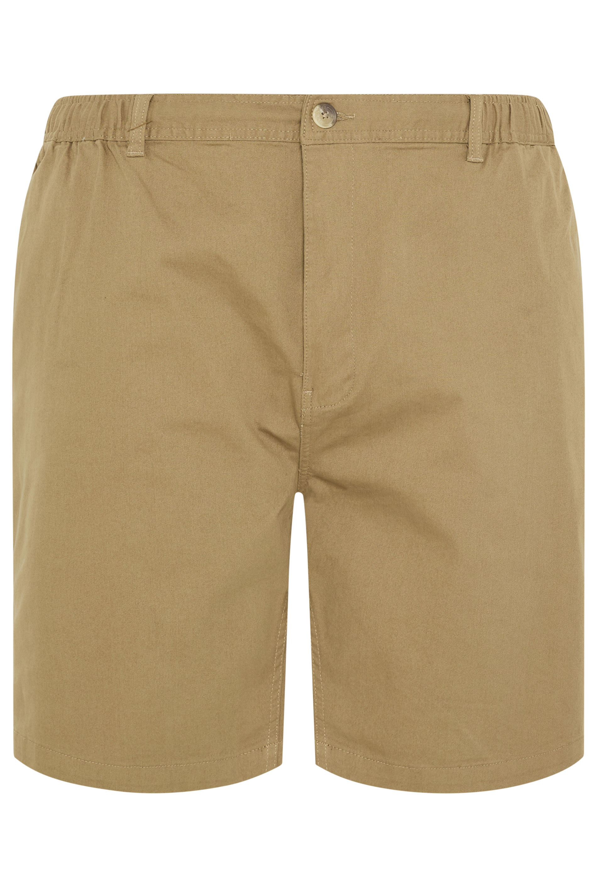 D555 Big & Tall Stone Brown Elasticated Stretch Shorts | BadRhino 2