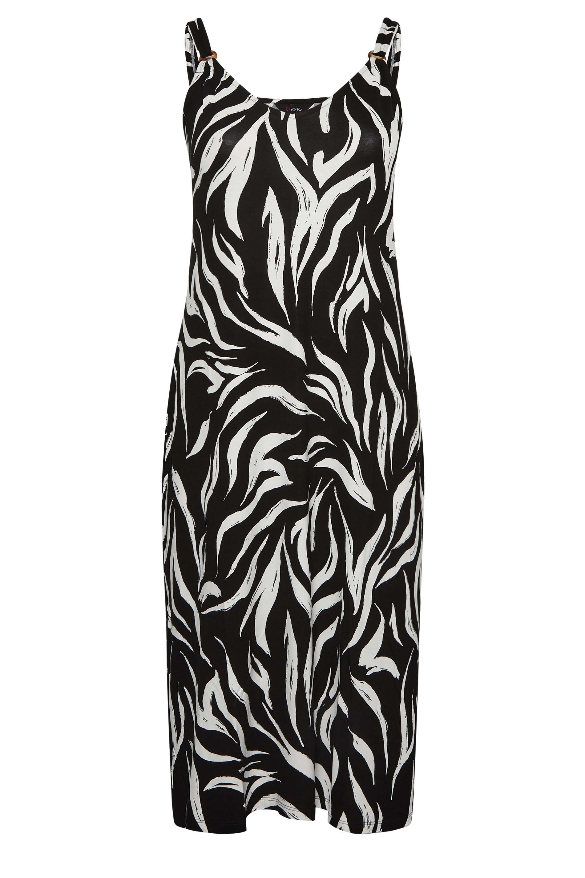 YOURS Plus Size Black Animal Print Beach Dress | Yours Clothing 3